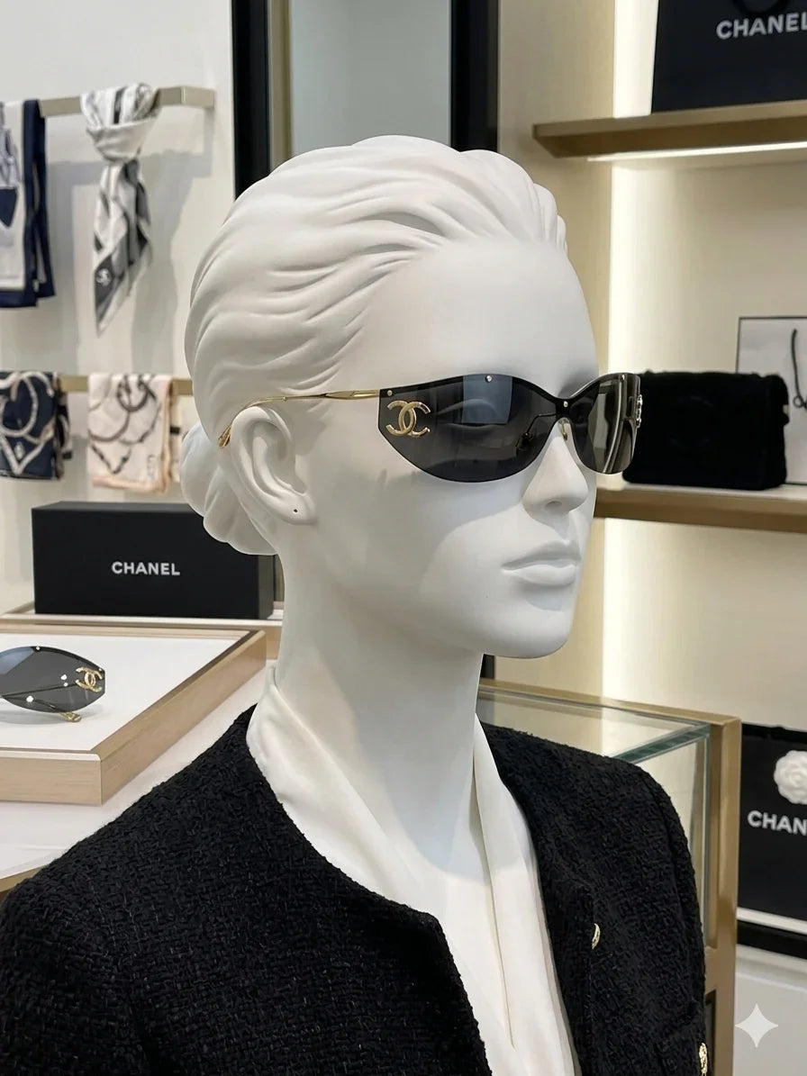 CHANEL 9582 EXCLUSIVE SHIELD Sunglasses Eyewear  🖤