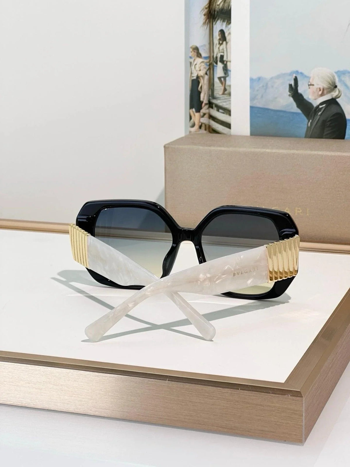 BVLGARI Bvlgari Tubogas BV 40058I 01B Sunglasses ✨