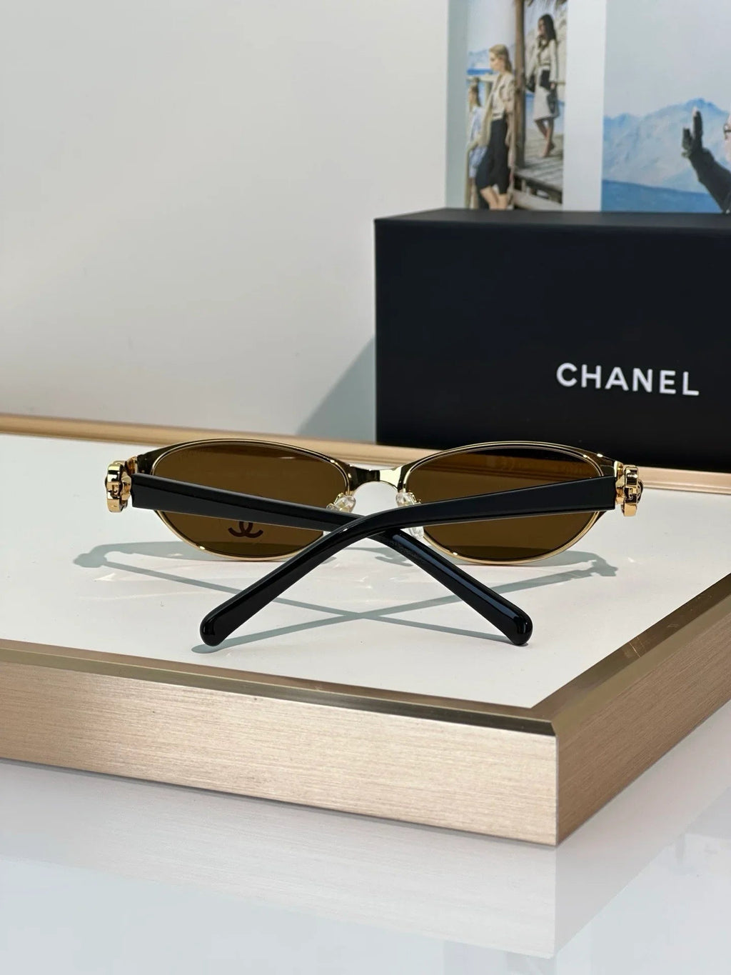 CHANEL 4166 Camellia Rectangle Sunglasses Eyewear  🖤