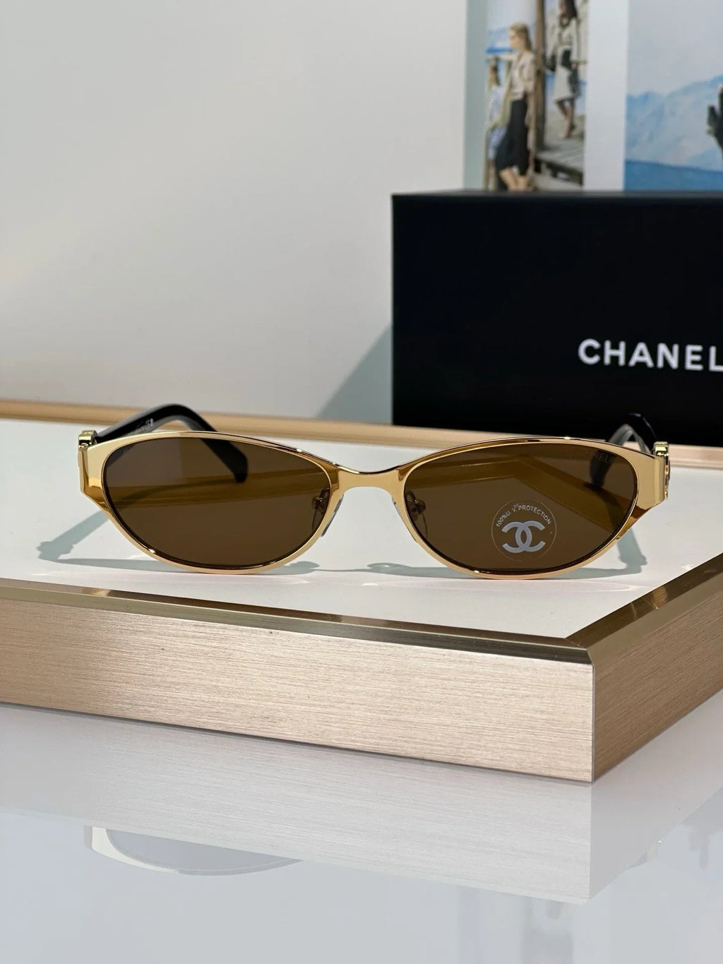 CHANEL 4166 Camellia Rectangle Sunglasses Eyewear  🖤