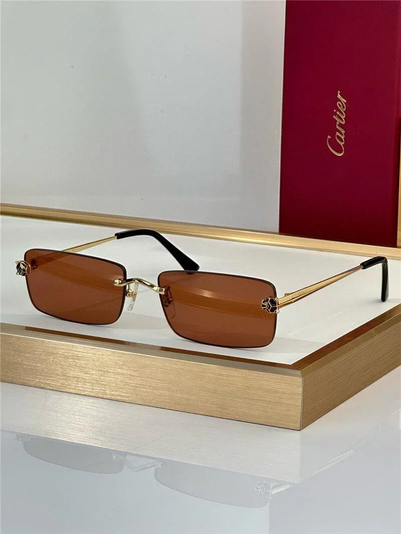 '- Cartier CT0598S 001 Première de Cartier Rectangle Shape Sunglasses NEW 🐆