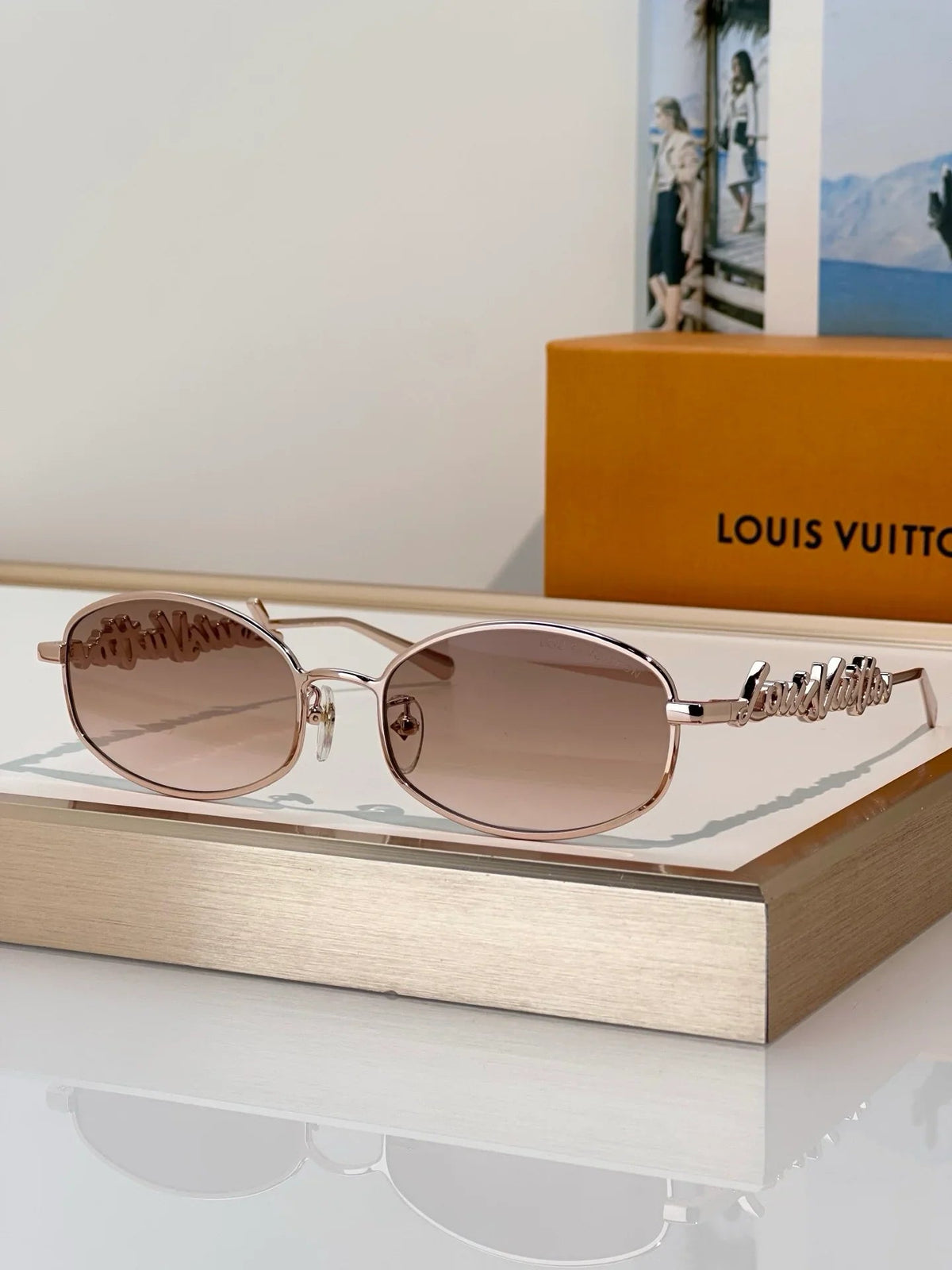 Louis Vuitton Z3171U LV Script Metal Round Sunglasses ✨