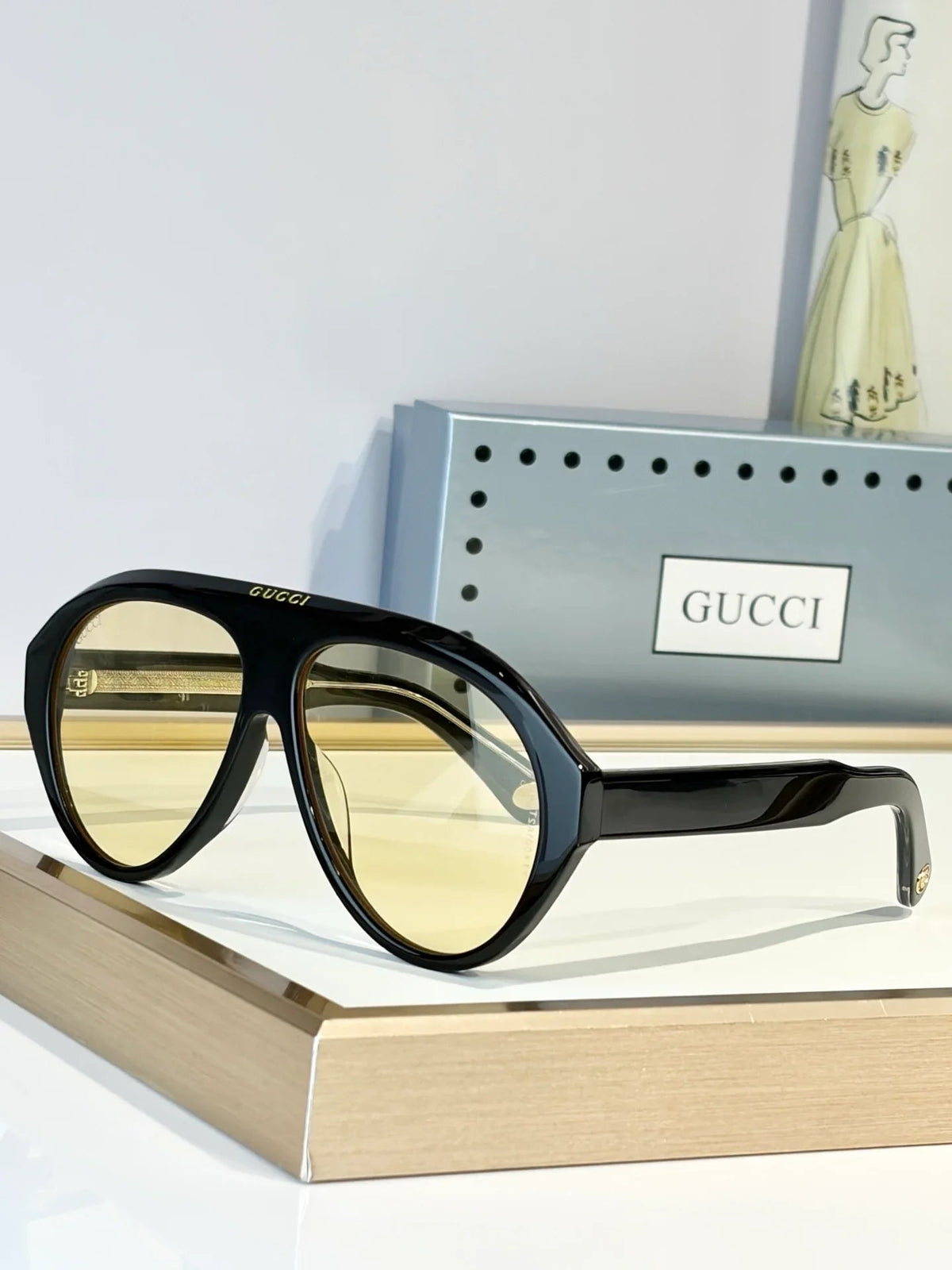Gucci GG0479S 002 Aviator Oversized Sunglasses 🇮🇹