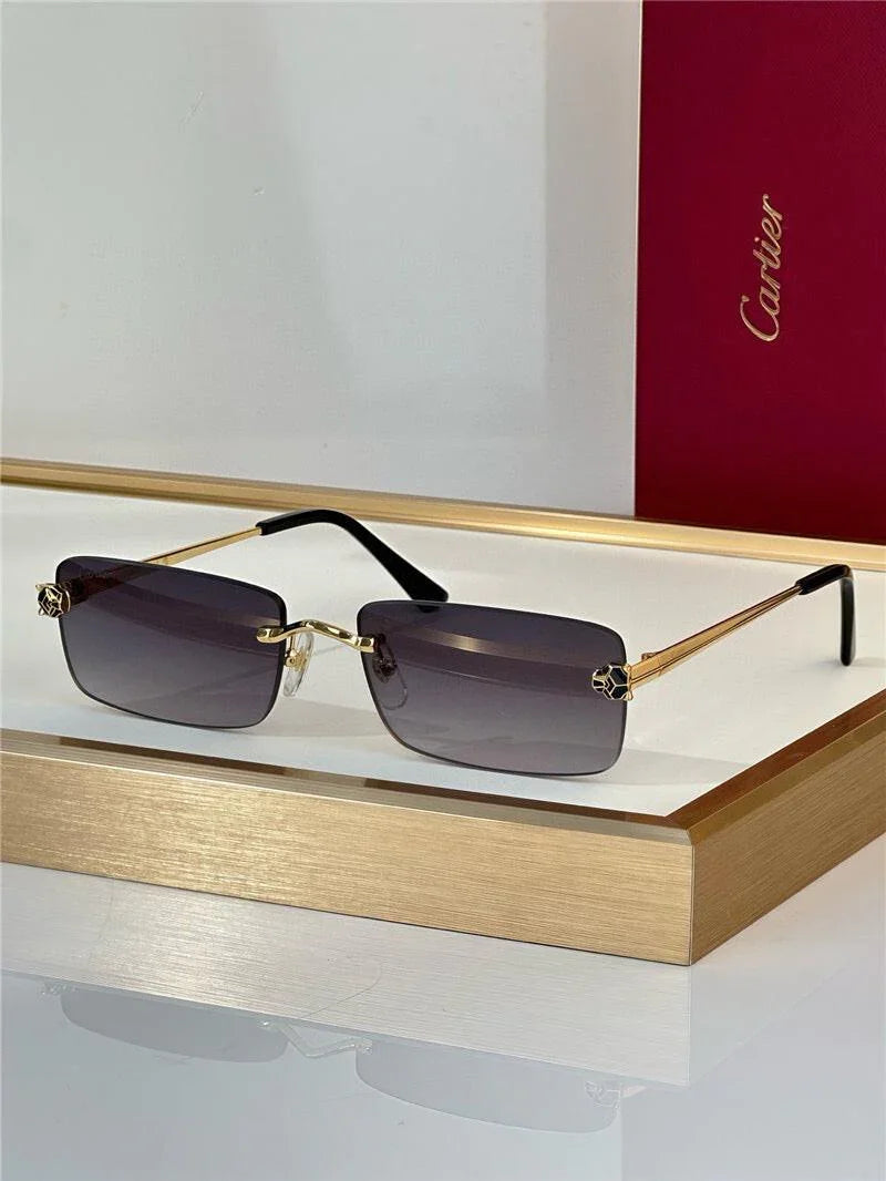 '- Cartier CT0598S 001 Première de Cartier Rectangle Shape Sunglasses NEW 🐆