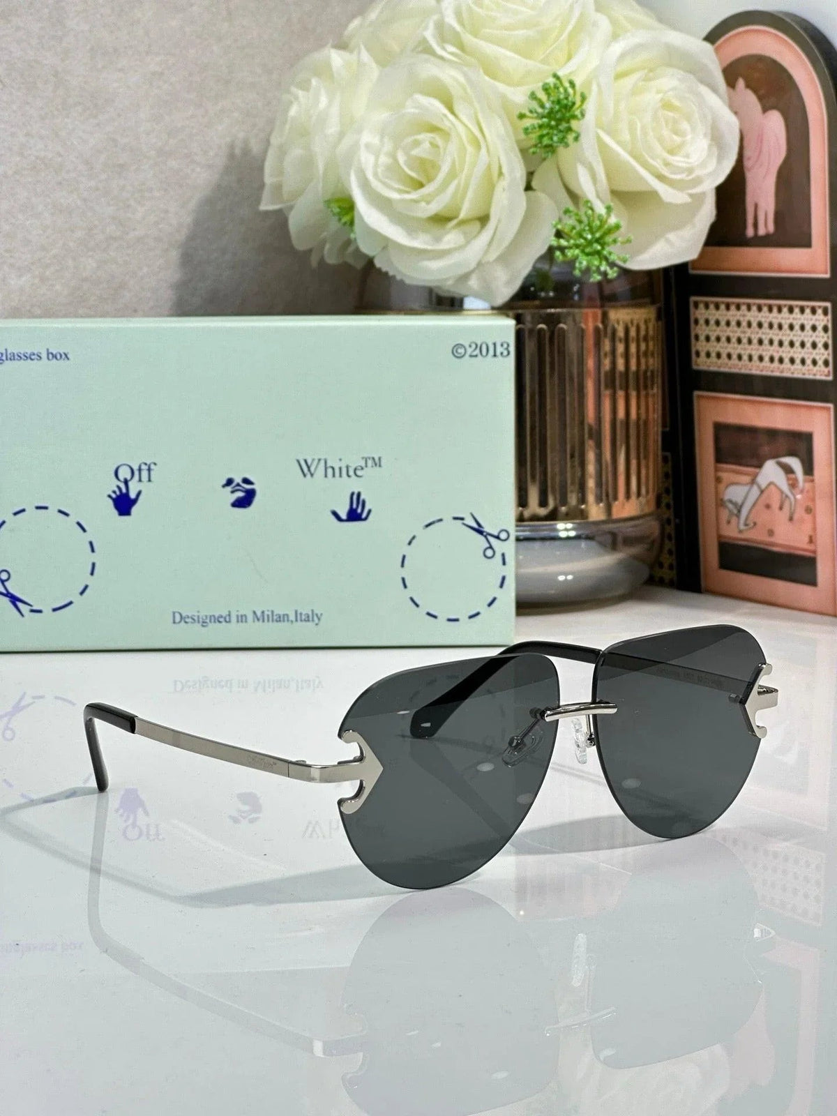 Off-White Men's Alexandria Metal Round Sunglasses 🧩