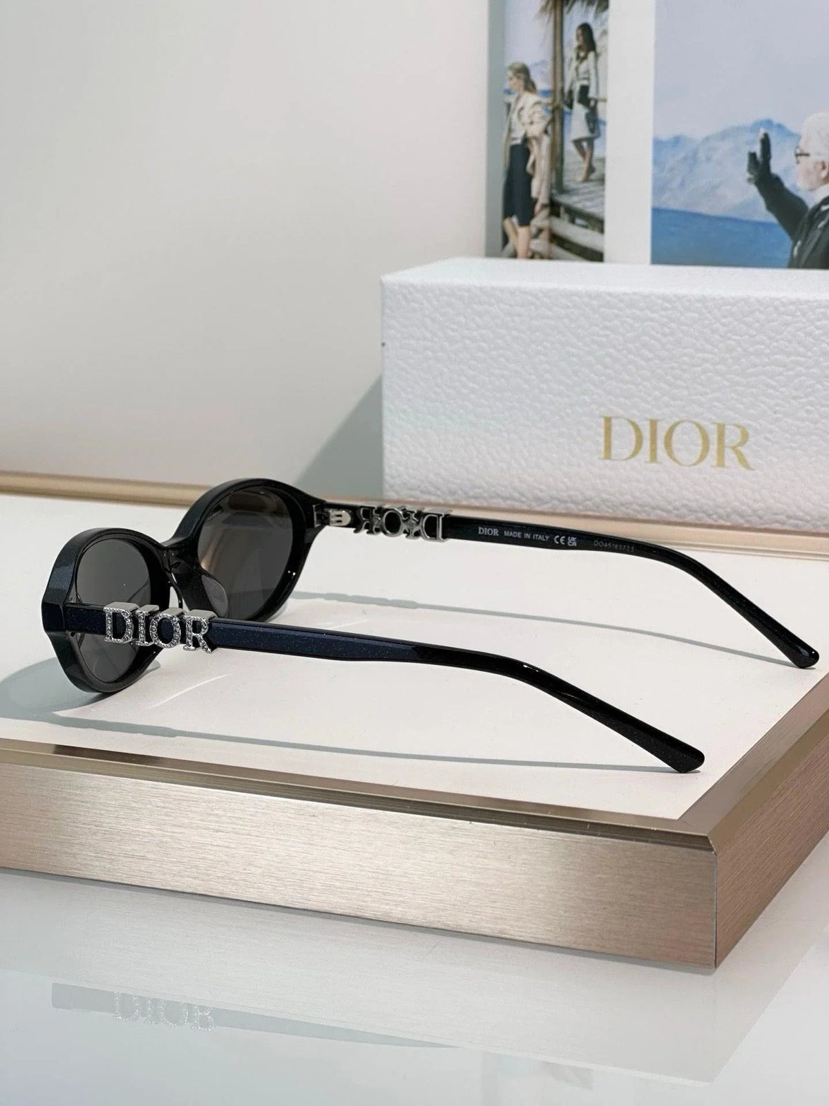 DIOR CD DiorTreasure R1I Black Oval Sunglasses ✨