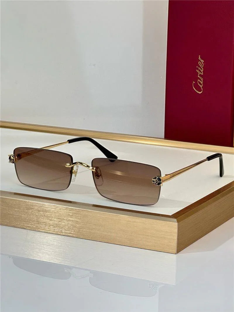 '- Cartier CT0598S 001 Première de Cartier Rectangle Shape Sunglasses NEW 🐆
