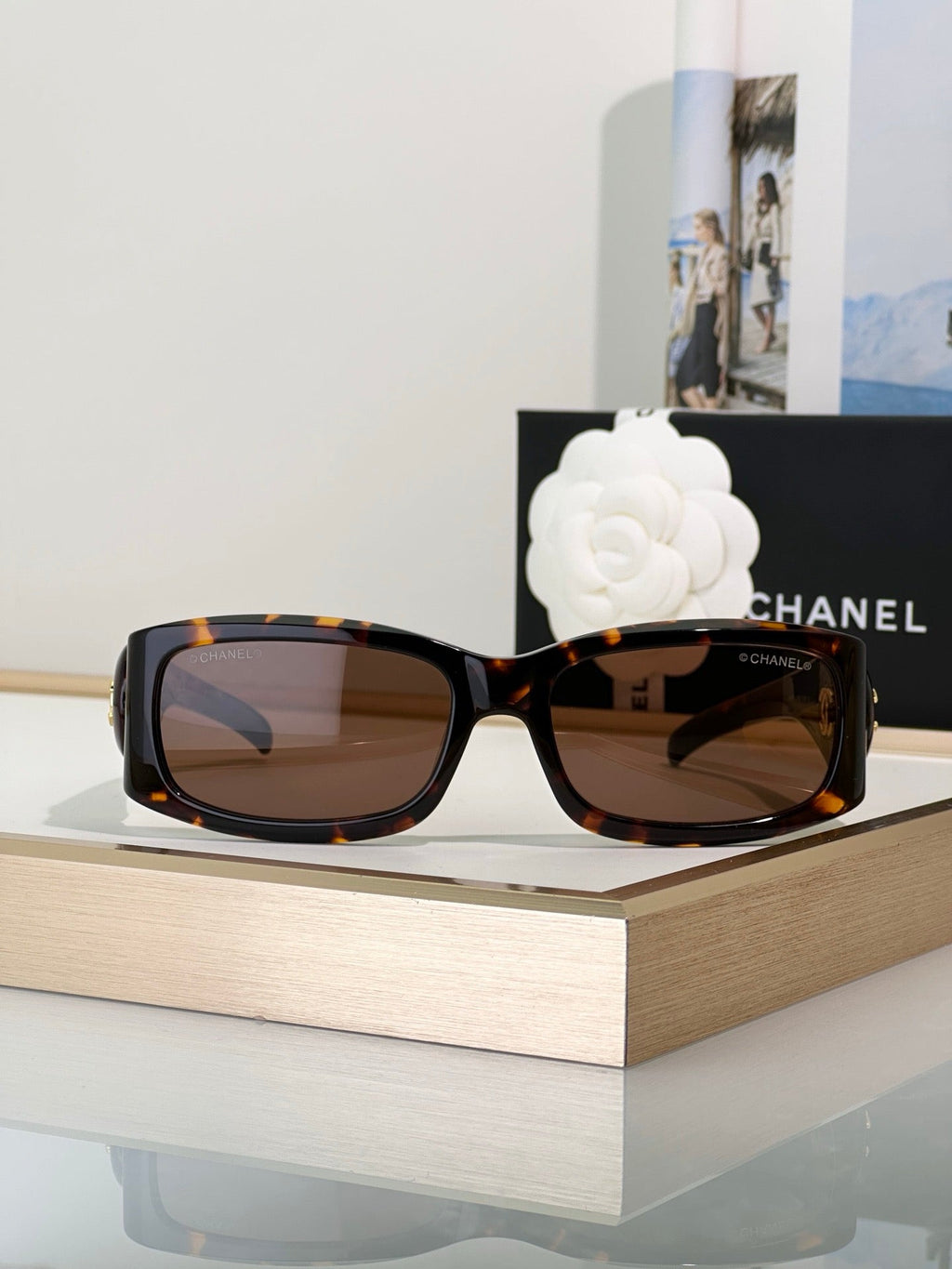 CHANEL 6030S  Rectangular Vintage Sunglasses Chanel Eyewear  🖤