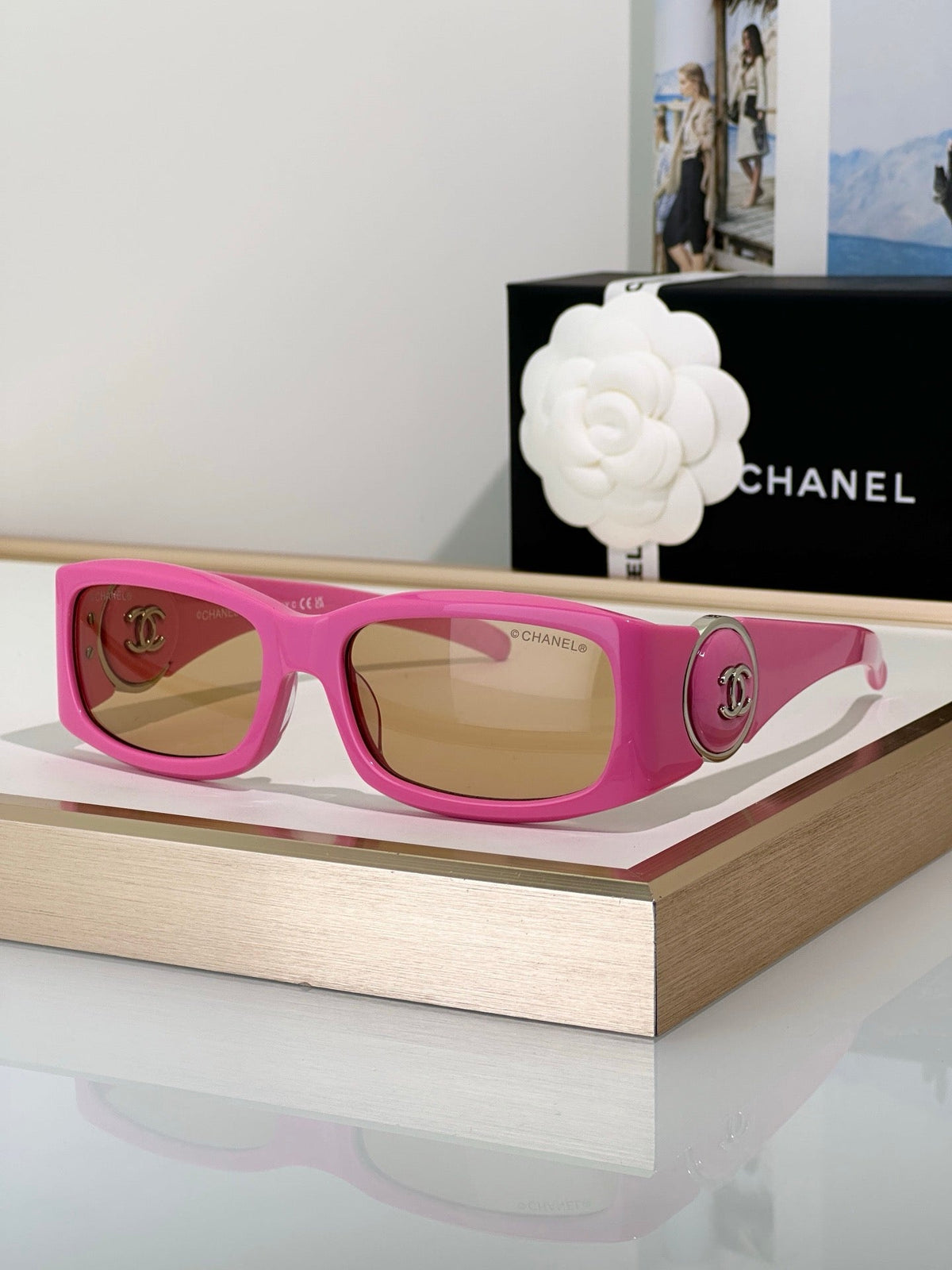 CHANEL 6030S  Rectangular Vintage Sunglasses Chanel Eyewear  🖤