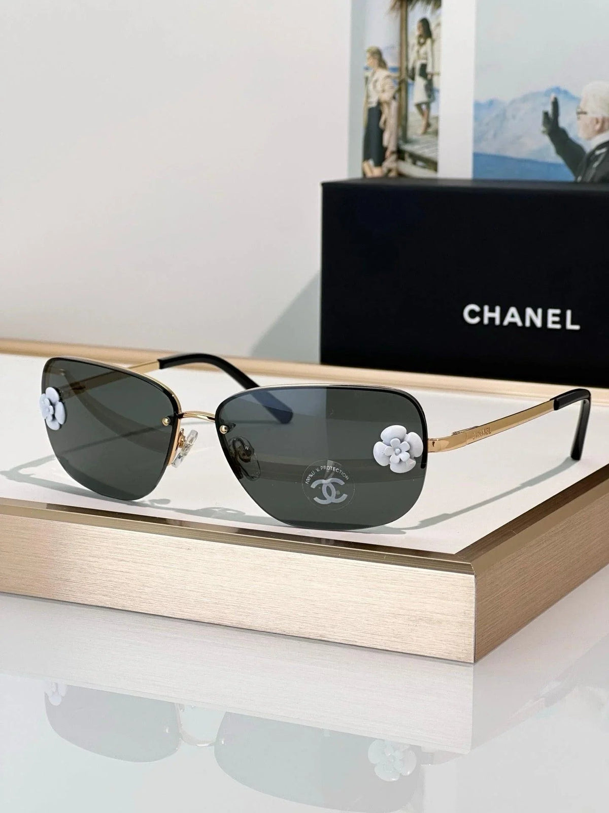 CHANEL Camellia 4135 C126 8G SUNGLASSES   🖤
