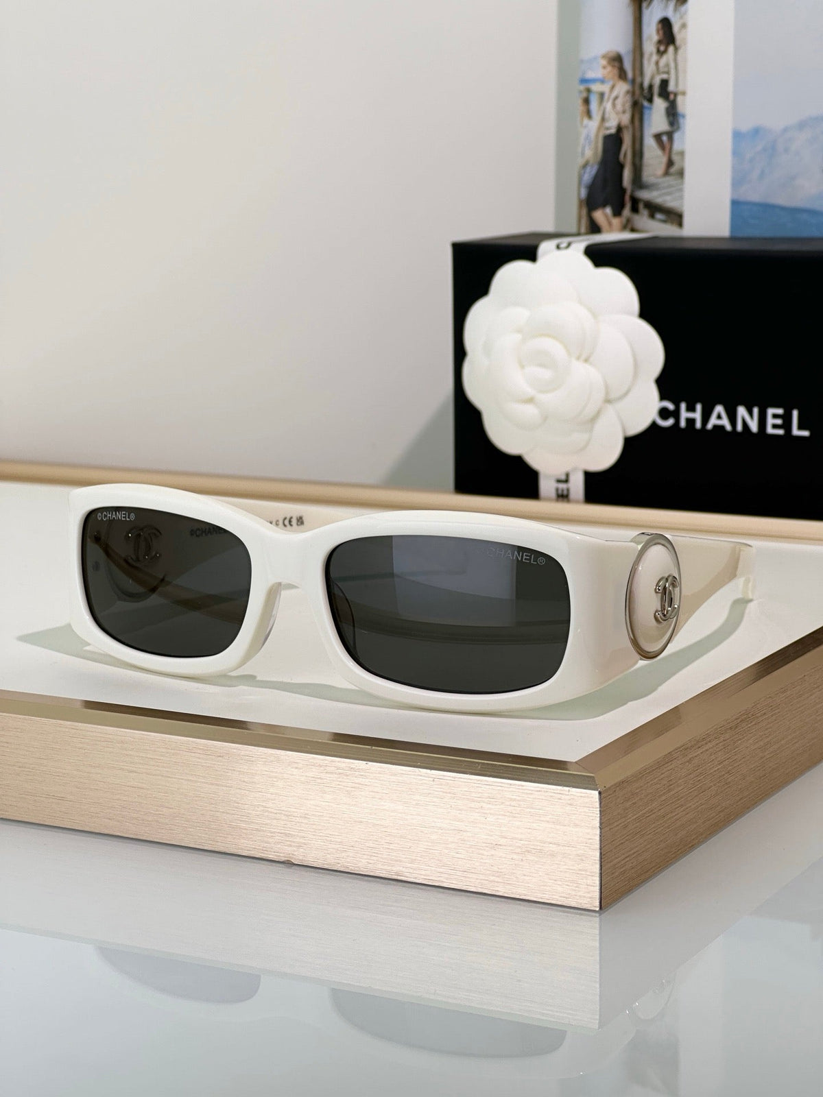 CHANEL 6030S  Rectangular Vintage Sunglasses Chanel Eyewear  🖤