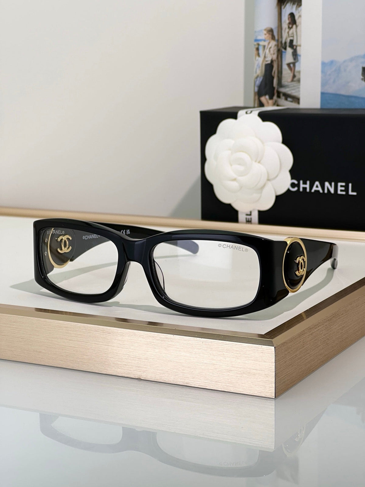 CHANEL 6030S  Rectangular Vintage Sunglasses Chanel Eyewear  🖤