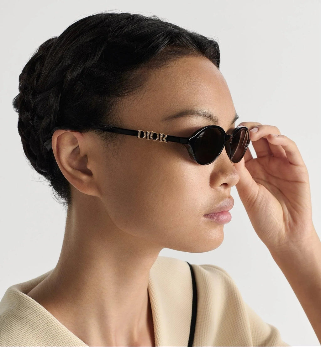 DIOR CD DiorTreasure R1I Black Oval Sunglasses ✨