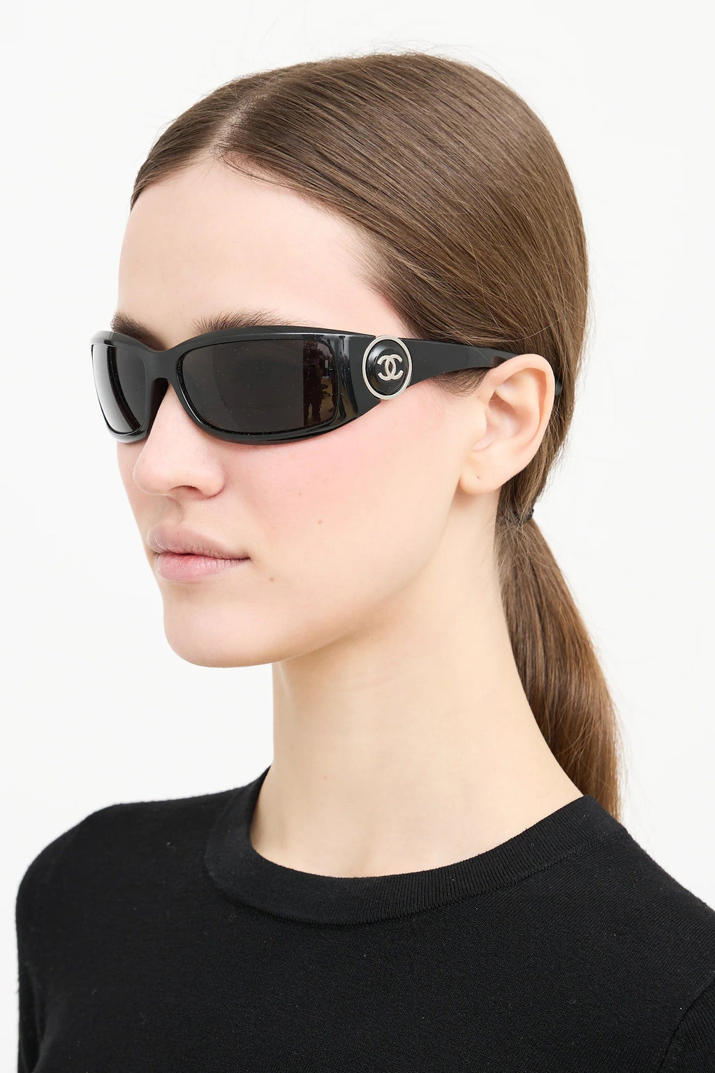 CHANEL 6030S  Rectangular Vintage Sunglasses Chanel Eyewear  🖤