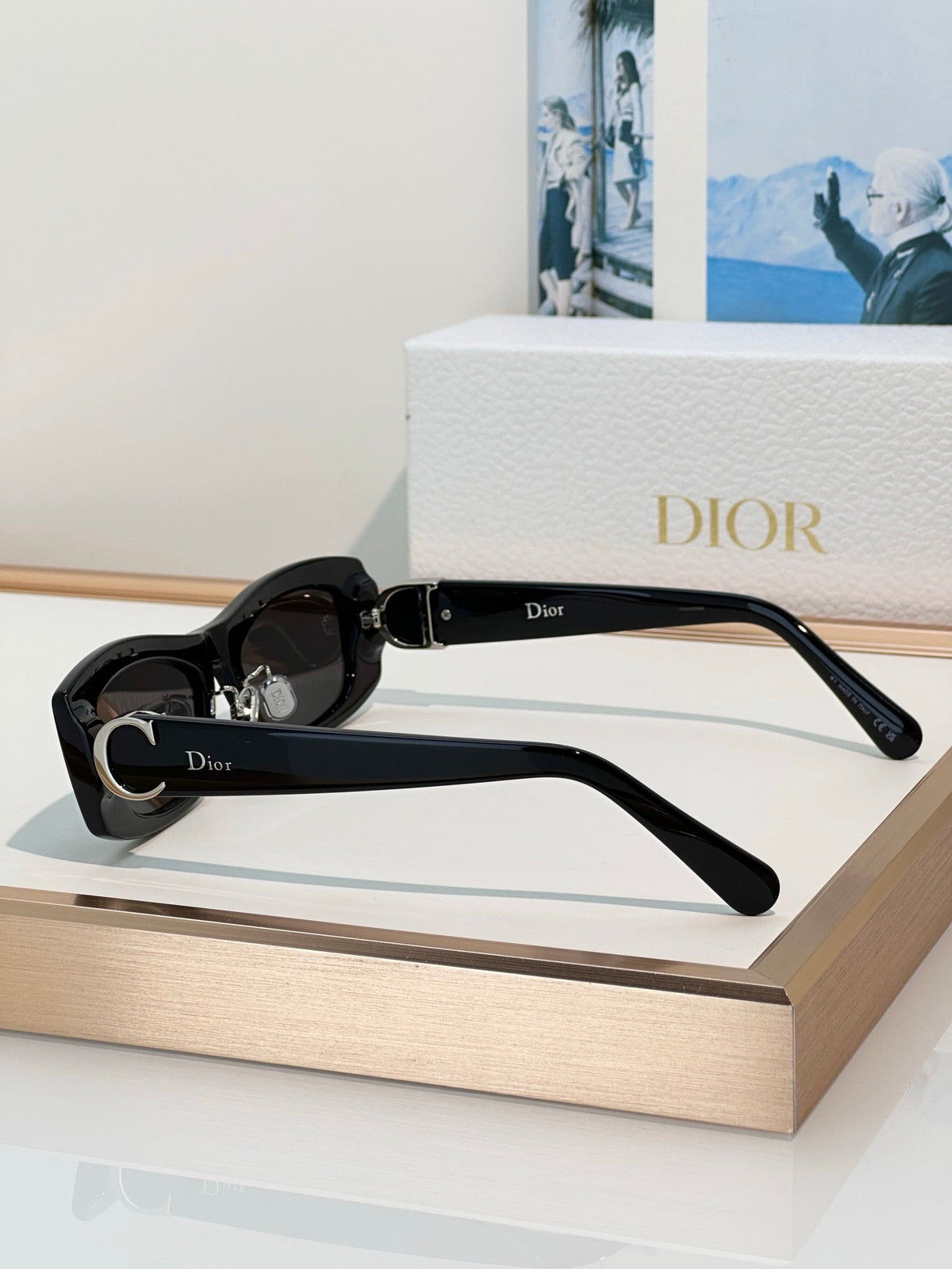 DIOR Dior Initials S1F Black Rectangular Sunglasses✨
