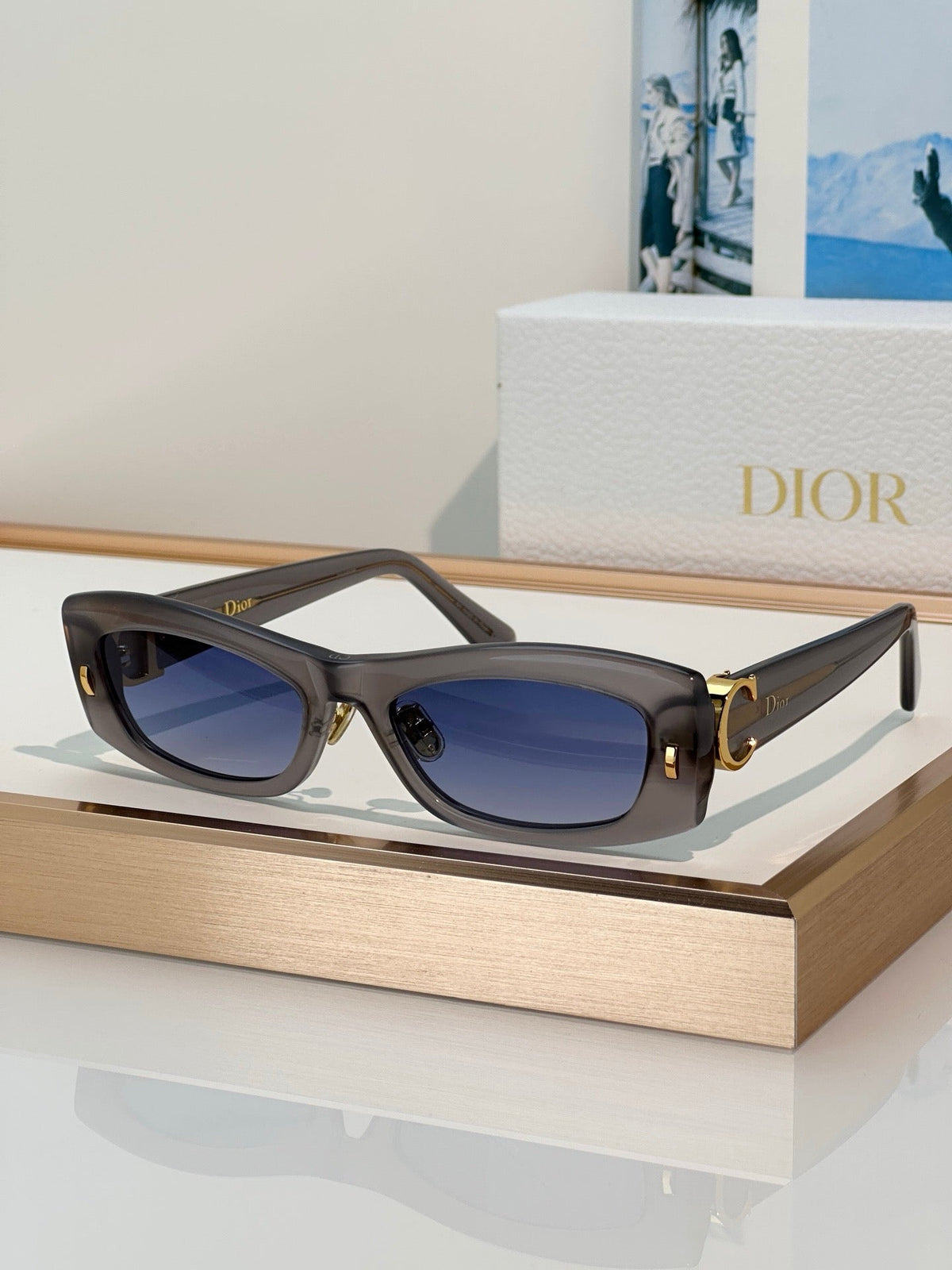 DIOR Dior Initials S1F Black Rectangular Sunglasses✨