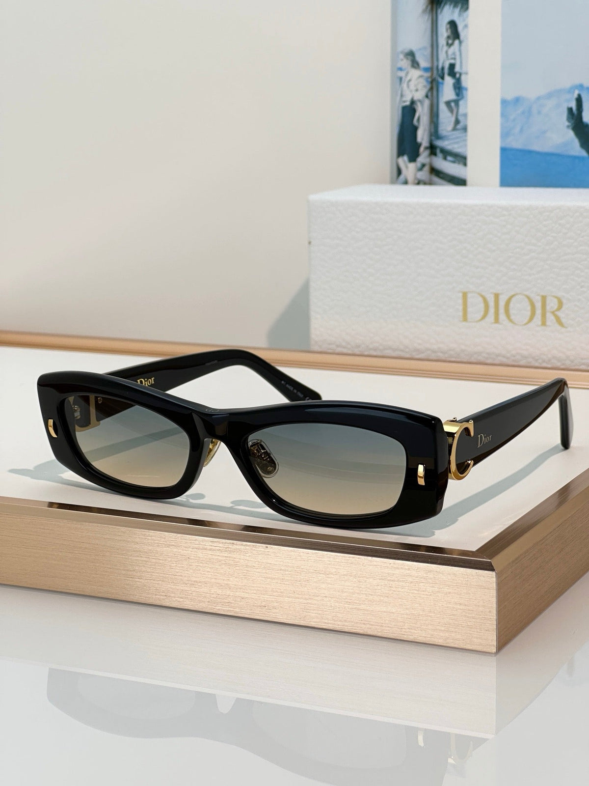 DIOR Dior Initials S1F Black Rectangular Sunglasses✨