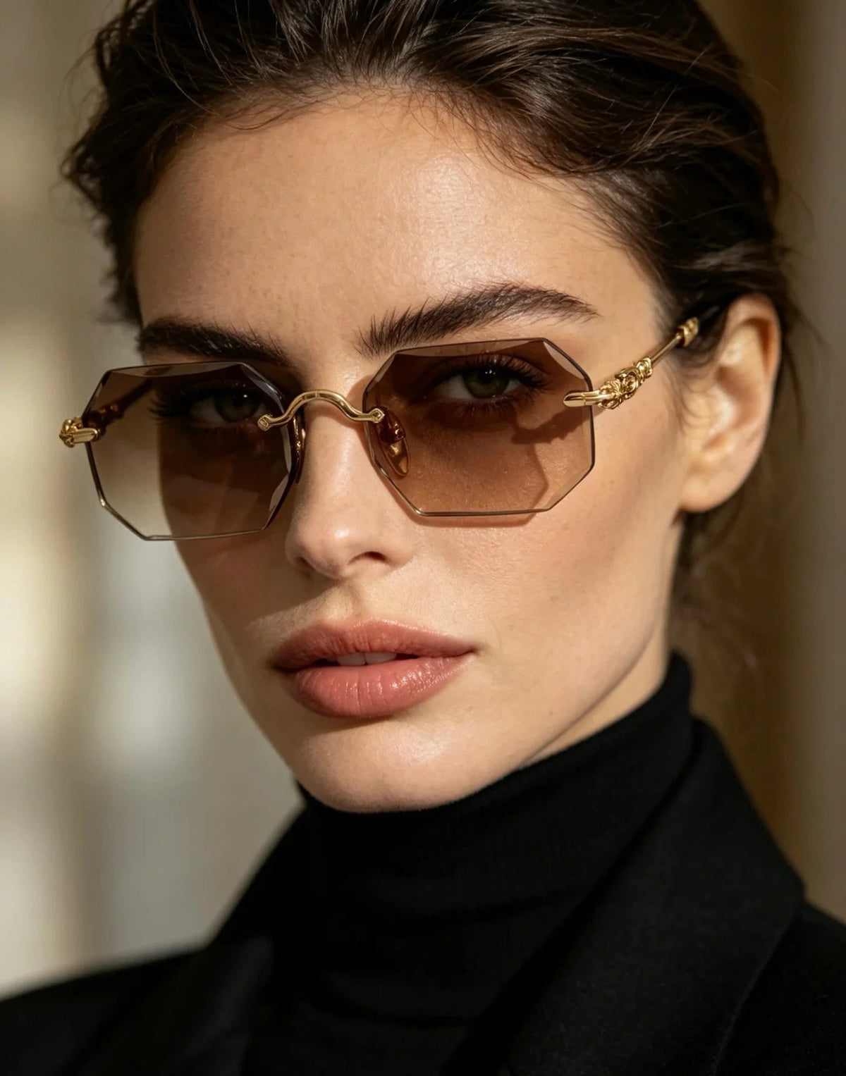 CHROME HEARTS PILLS V Floral Temple Rimless Photochromic Glasses ⚜️