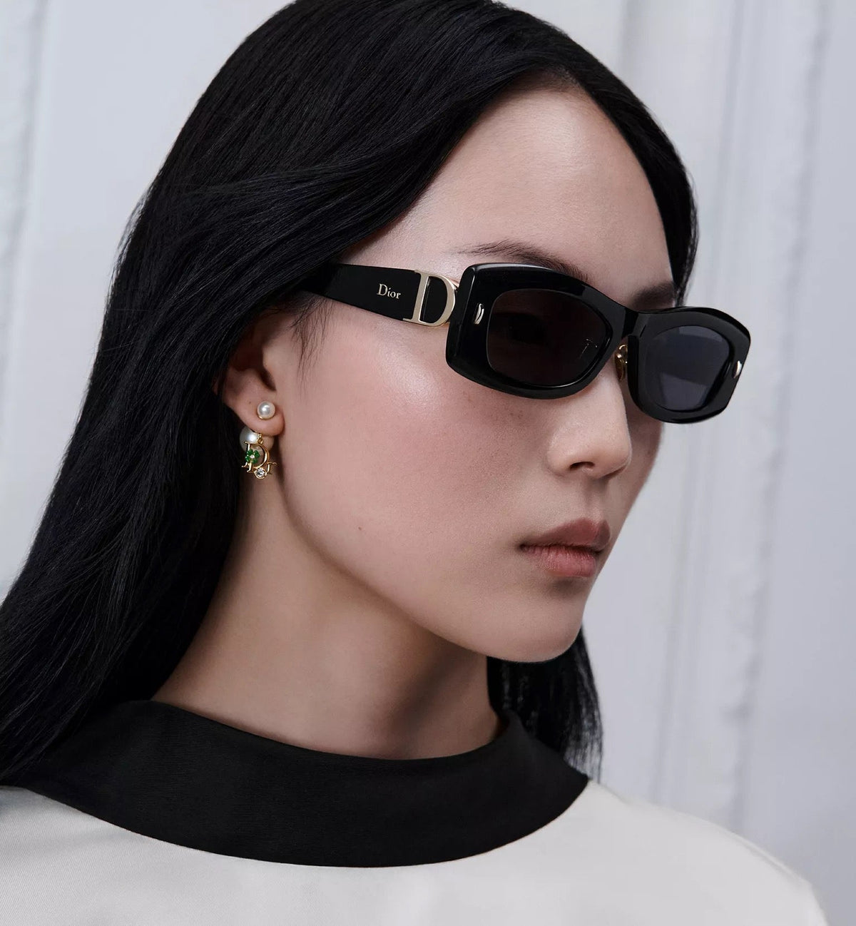 DIOR Dior Initials S1F Black Rectangular Sunglasses✨