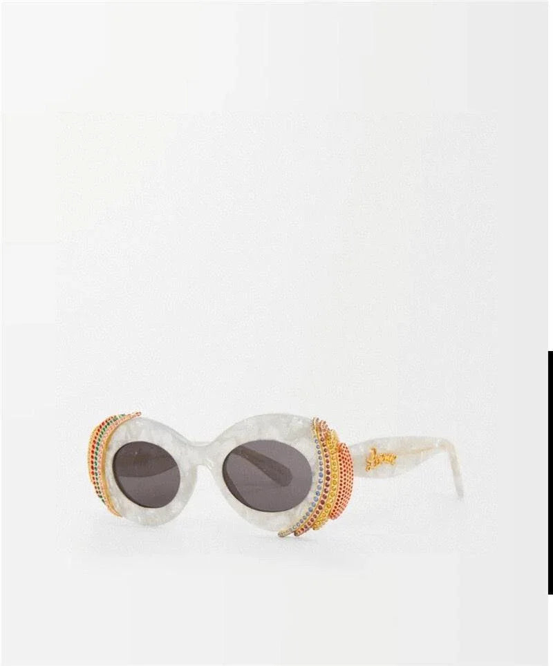 LOEWE Loewe Paula's Ibiza embellished round unglasses ✨