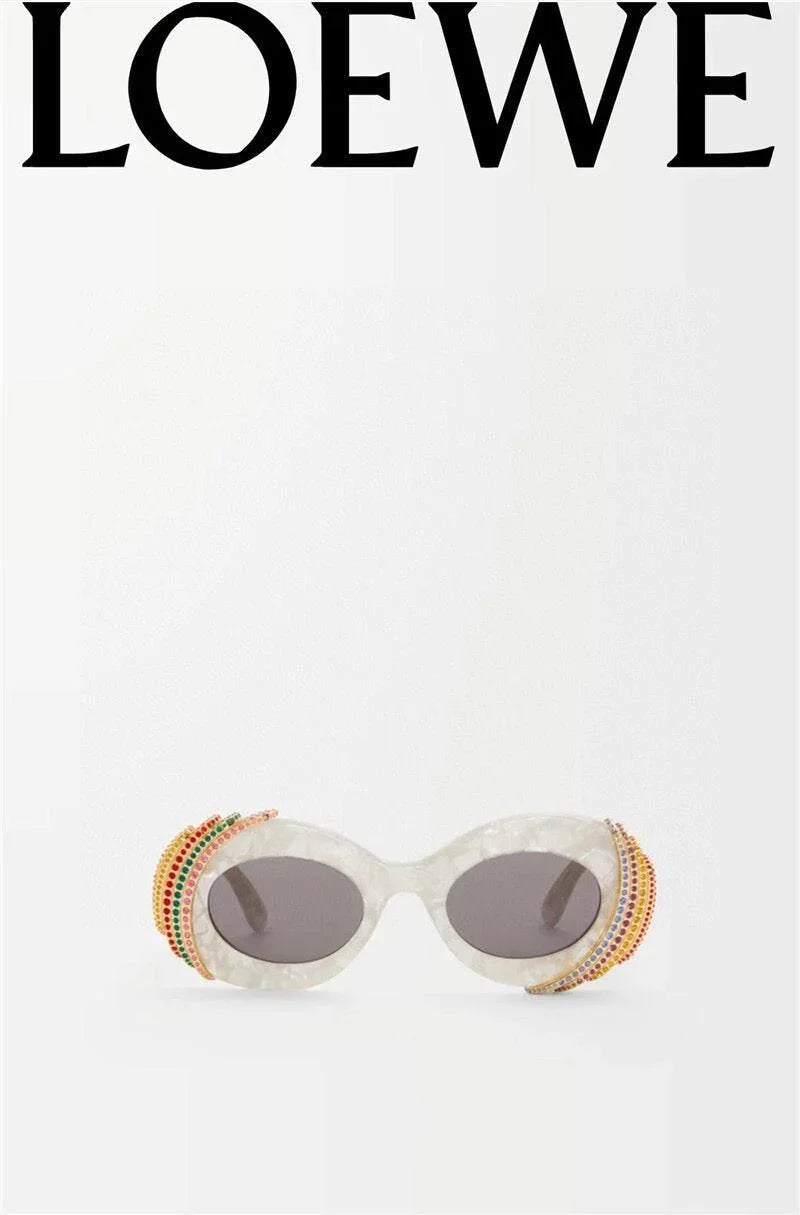 LOEWE Loewe Paula's Ibiza embellished round unglasses ✨
