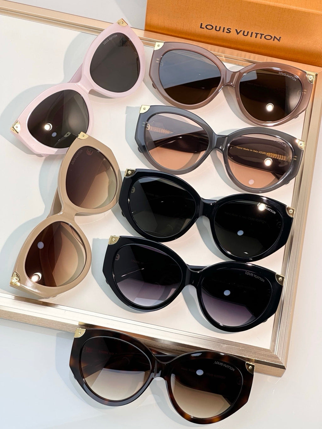 Louis Vuitton Z3339W LV Trunk Cat Eye Sunglasses ✨