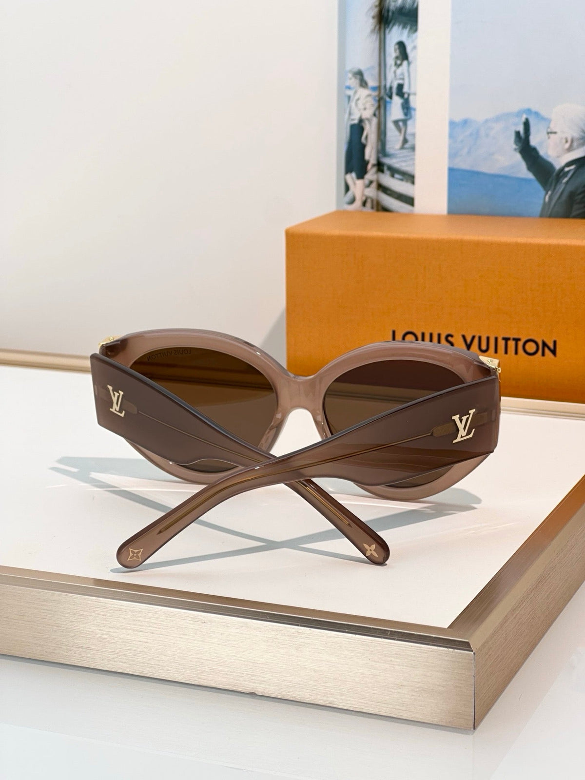 Louis Vuitton Z3339W LV Trunk Cat Eye Sunglasses ✨