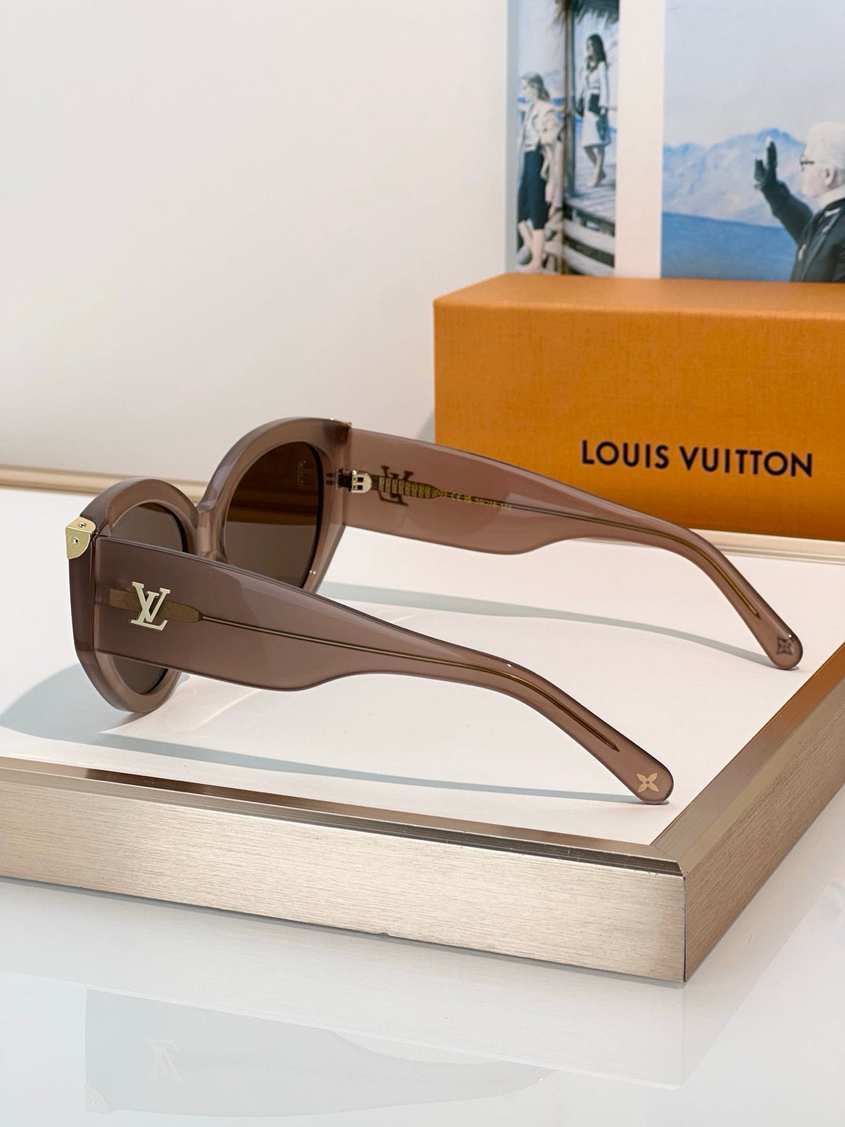 Louis Vuitton Z3339W LV Trunk Cat Eye Sunglasses ✨