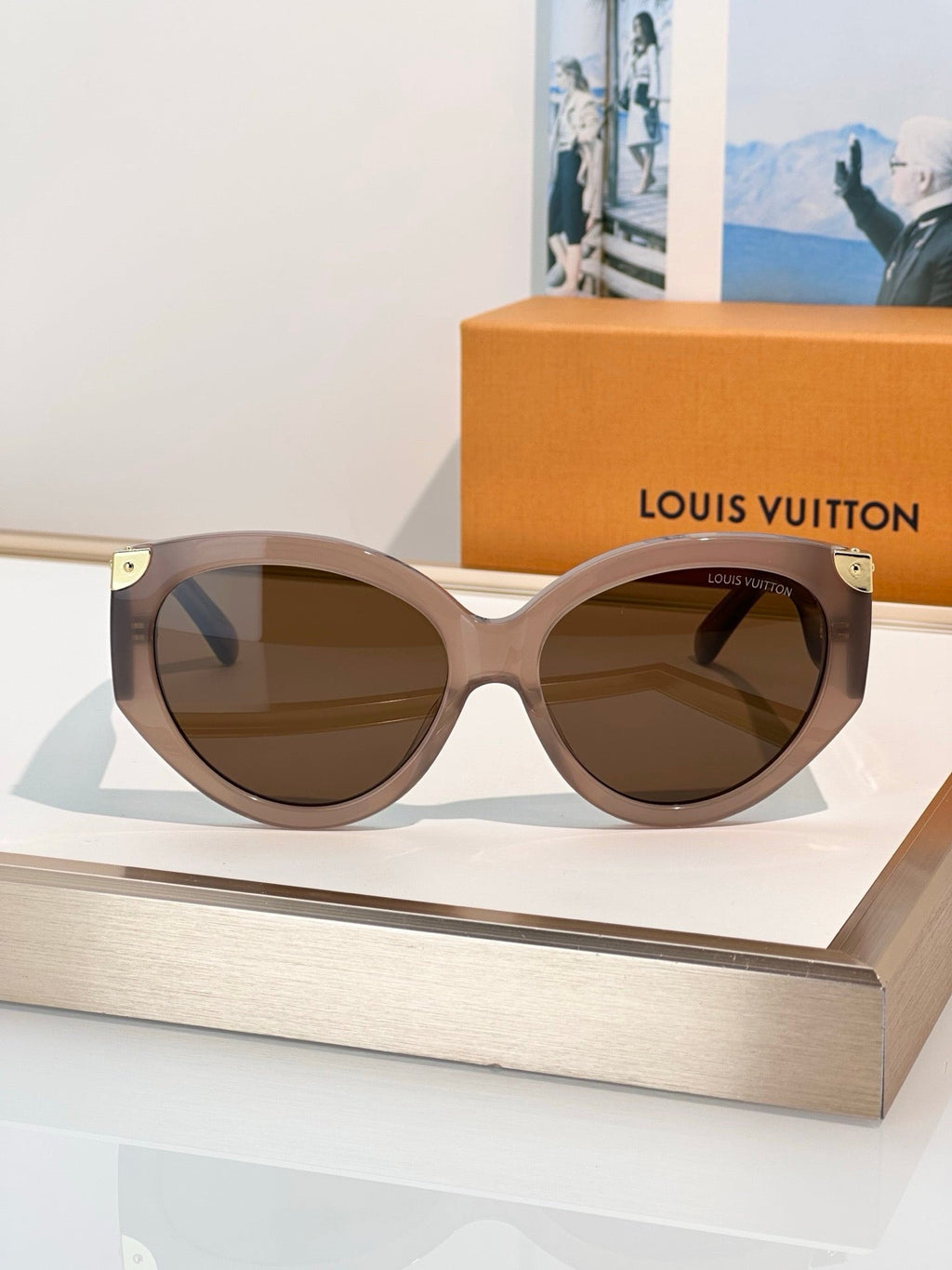 Louis Vuitton Z3339W LV Trunk Cat Eye Sunglasses ✨