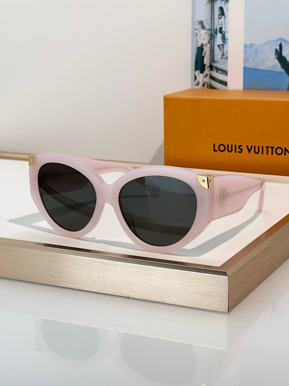 Louis Vuitton Z3339W LV Trunk Cat Eye Sunglasses ✨