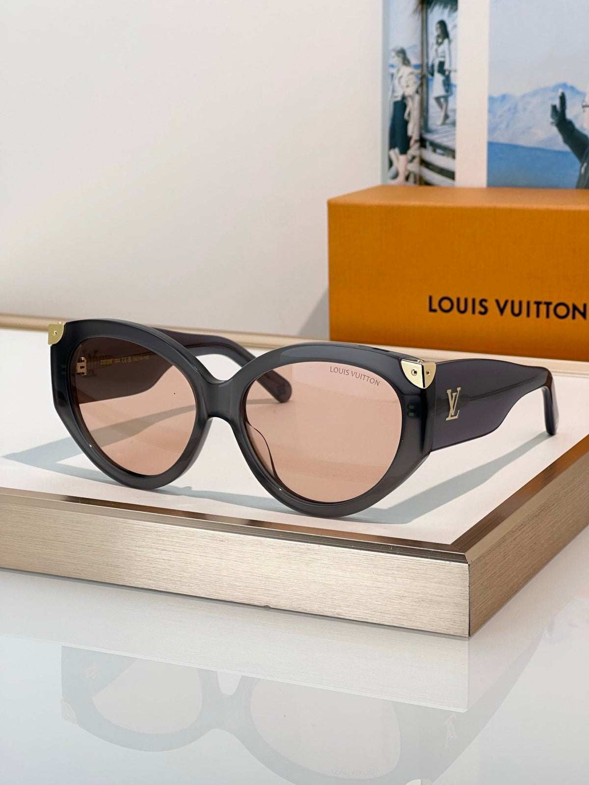 Louis Vuitton Z3339W LV Trunk Cat Eye Sunglasses ✨