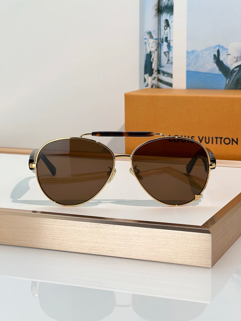 Louis Vuitton Z3463U LVision Light Pilot Sunglasses ✨