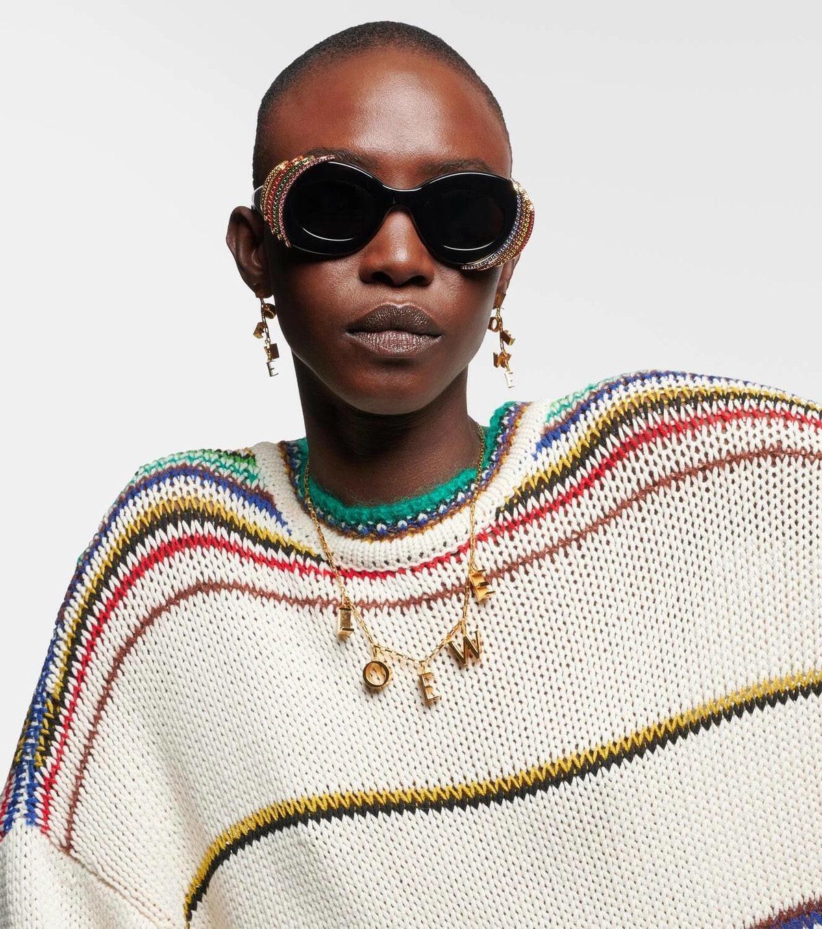 LOEWE Loewe Paula's Ibiza embellished round unglasses ✨