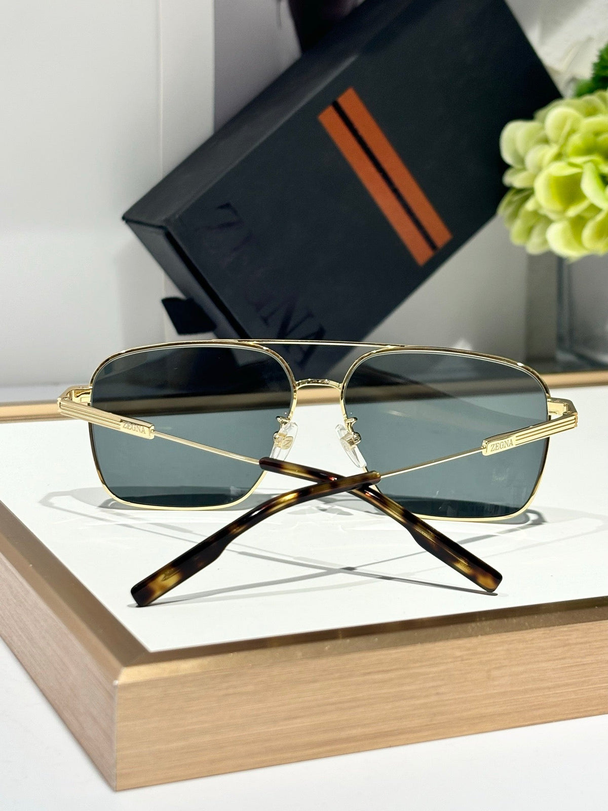 ZEGNA EZ0224-d 08v 60 Shiny Alt Fit Sunglasses 🕶️
