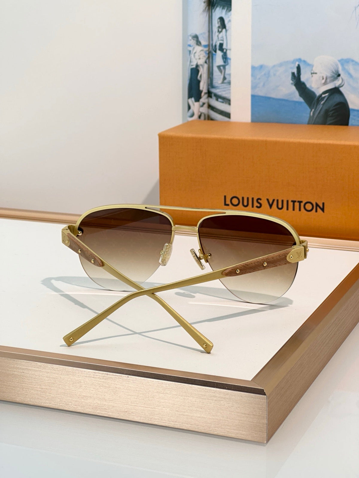 Louis Vuitton Z3248U New LV Trunk Pilot Sunglasses  ✨