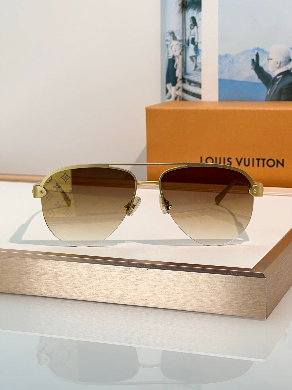 Louis Vuitton Z3248U New LV Trunk Pilot Sunglasses  ✨