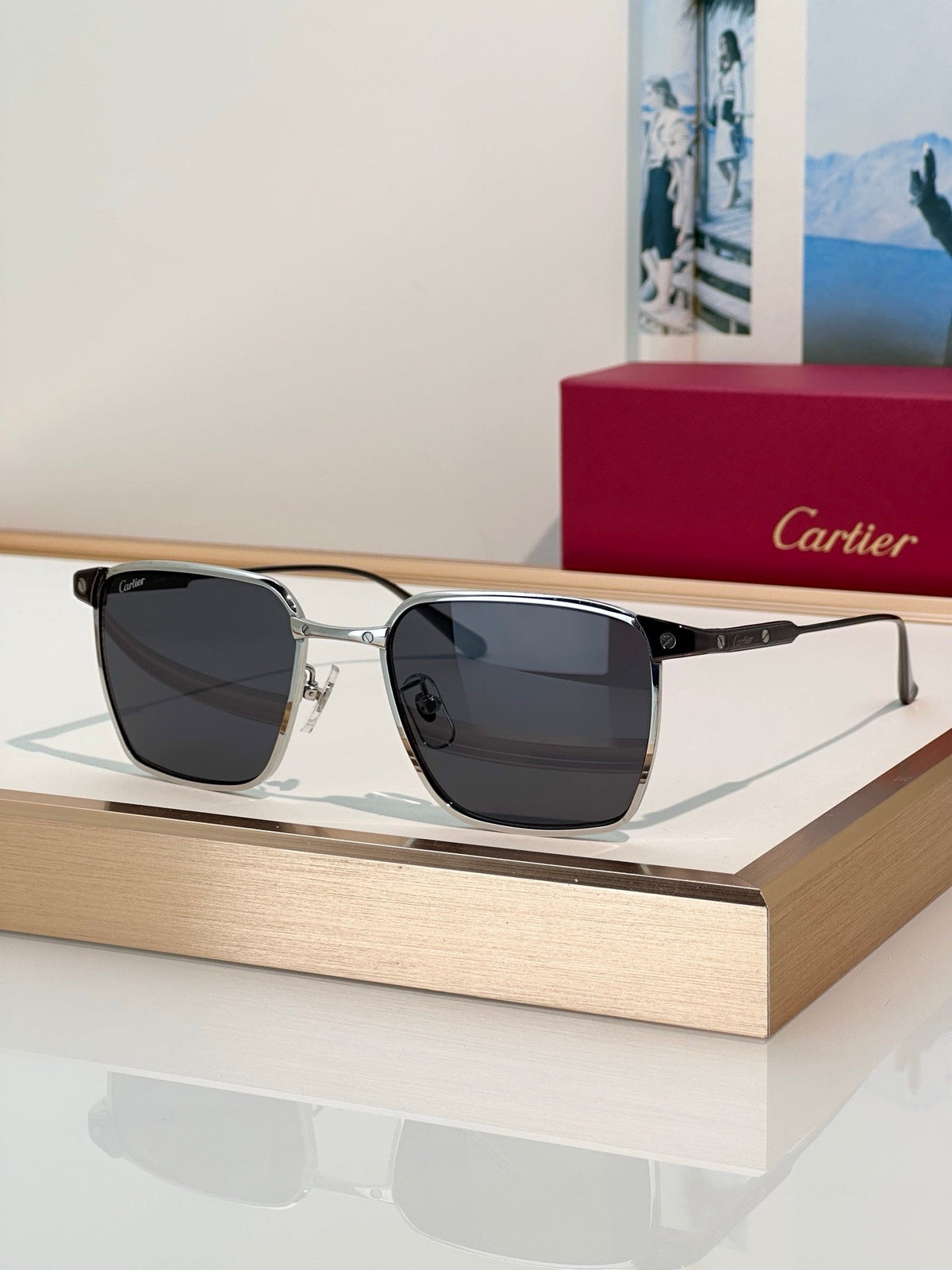 Cartier PREMIÈRE DE CARTIER CT0614O 002 Titanium Sunglasses 🐆