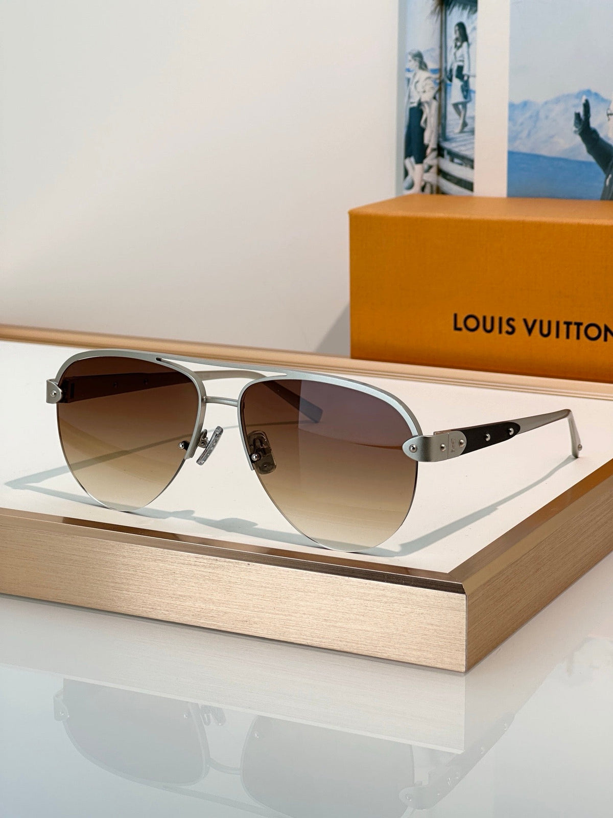 Louis Vuitton Z3248U New LV Trunk Pilot Sunglasses  ✨