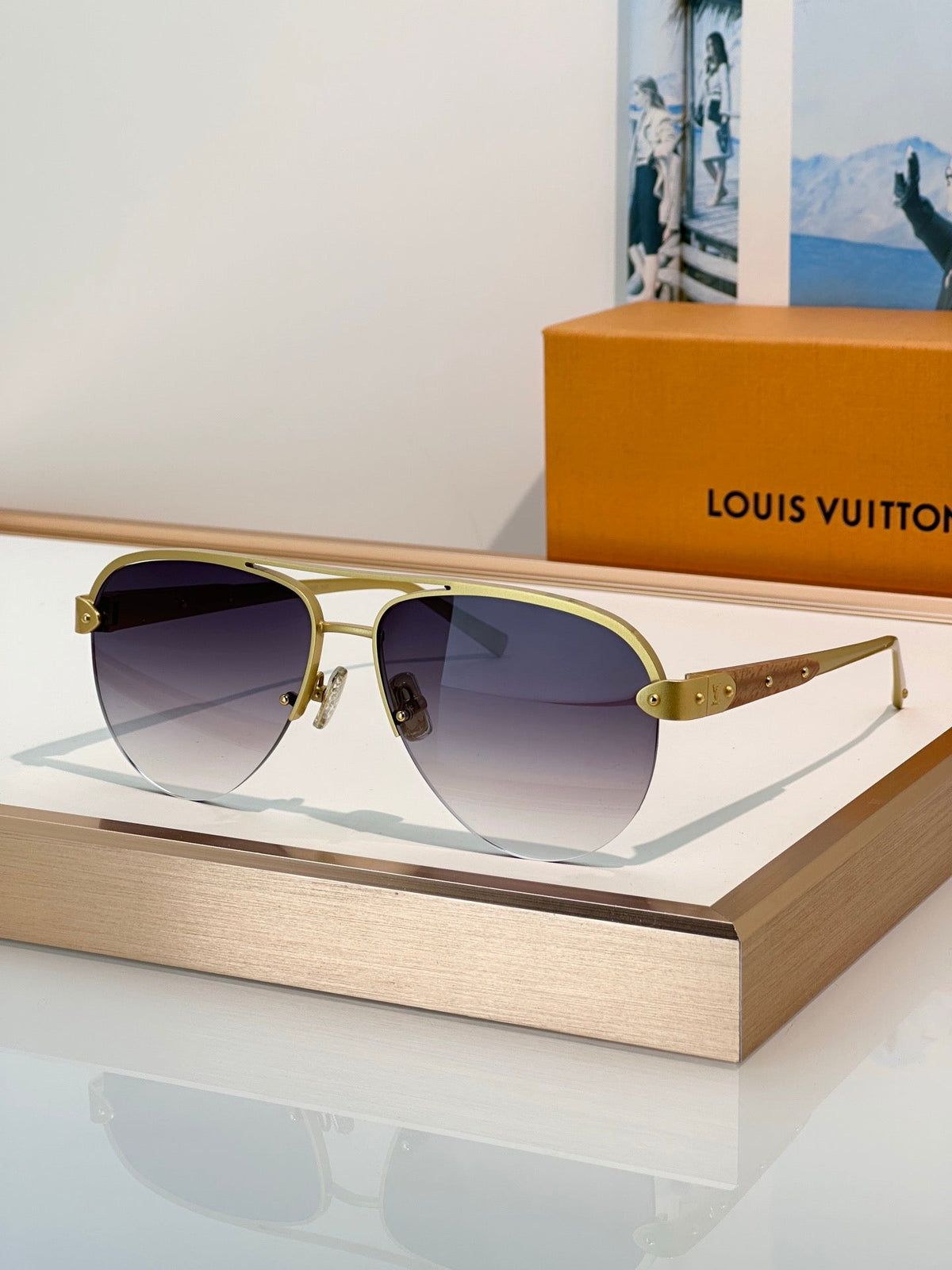 Louis Vuitton Z3248U New LV Trunk Pilot Sunglasses  ✨