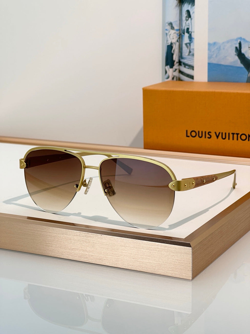 Louis Vuitton Z3248U New LV Trunk Pilot Sunglasses  ✨