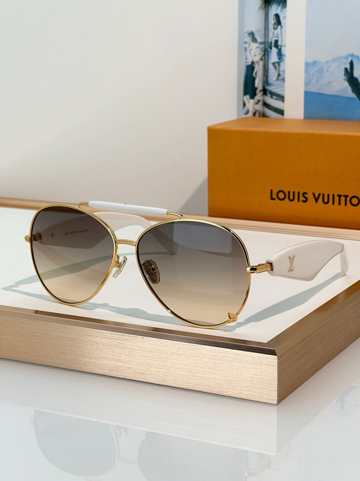 Louis Vuitton Z3463U LVision Light Pilot Sunglasses ✨