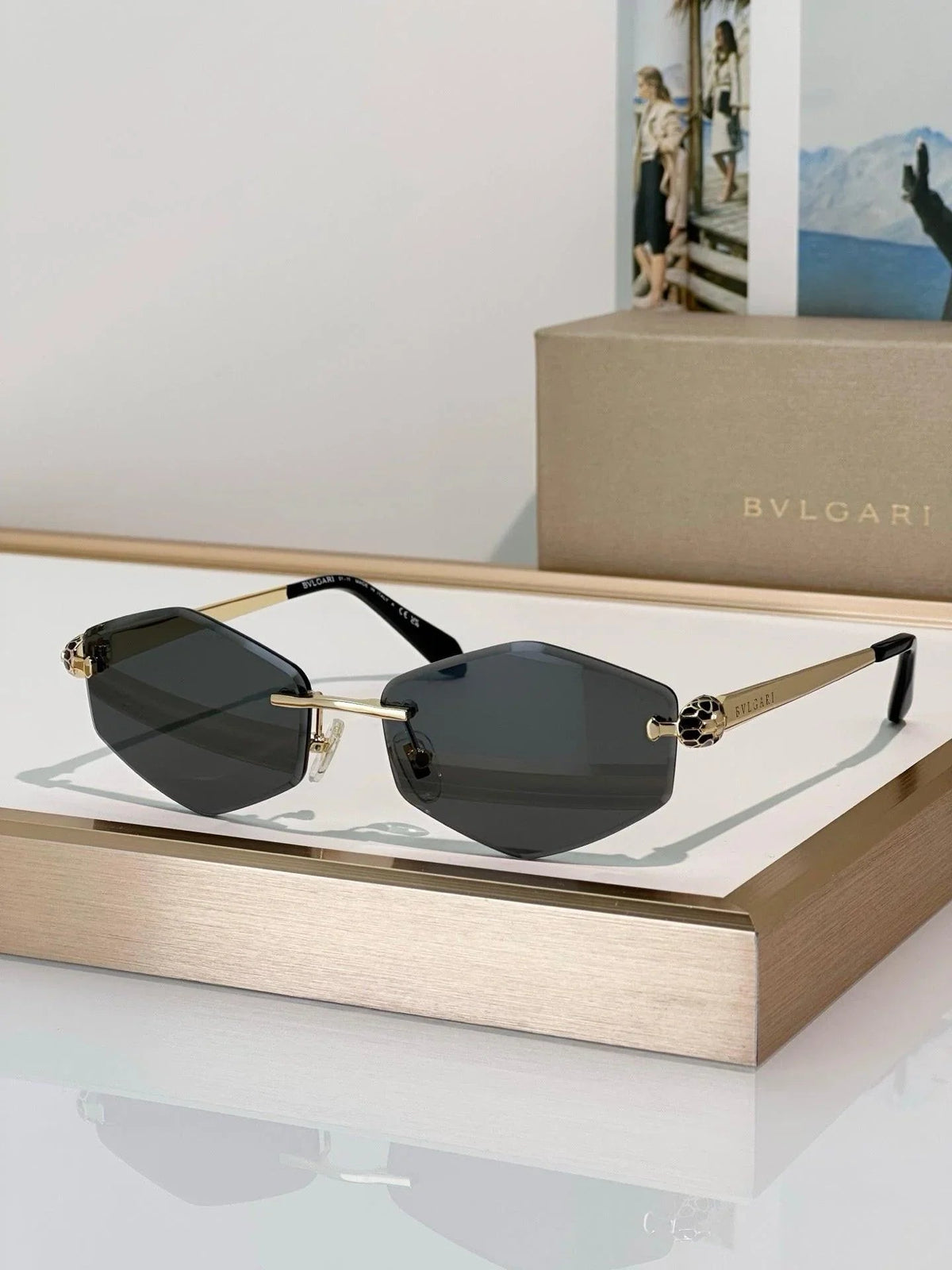 BVLGARI BV40010U Gold Butterfly Metal Sunglasses ✨