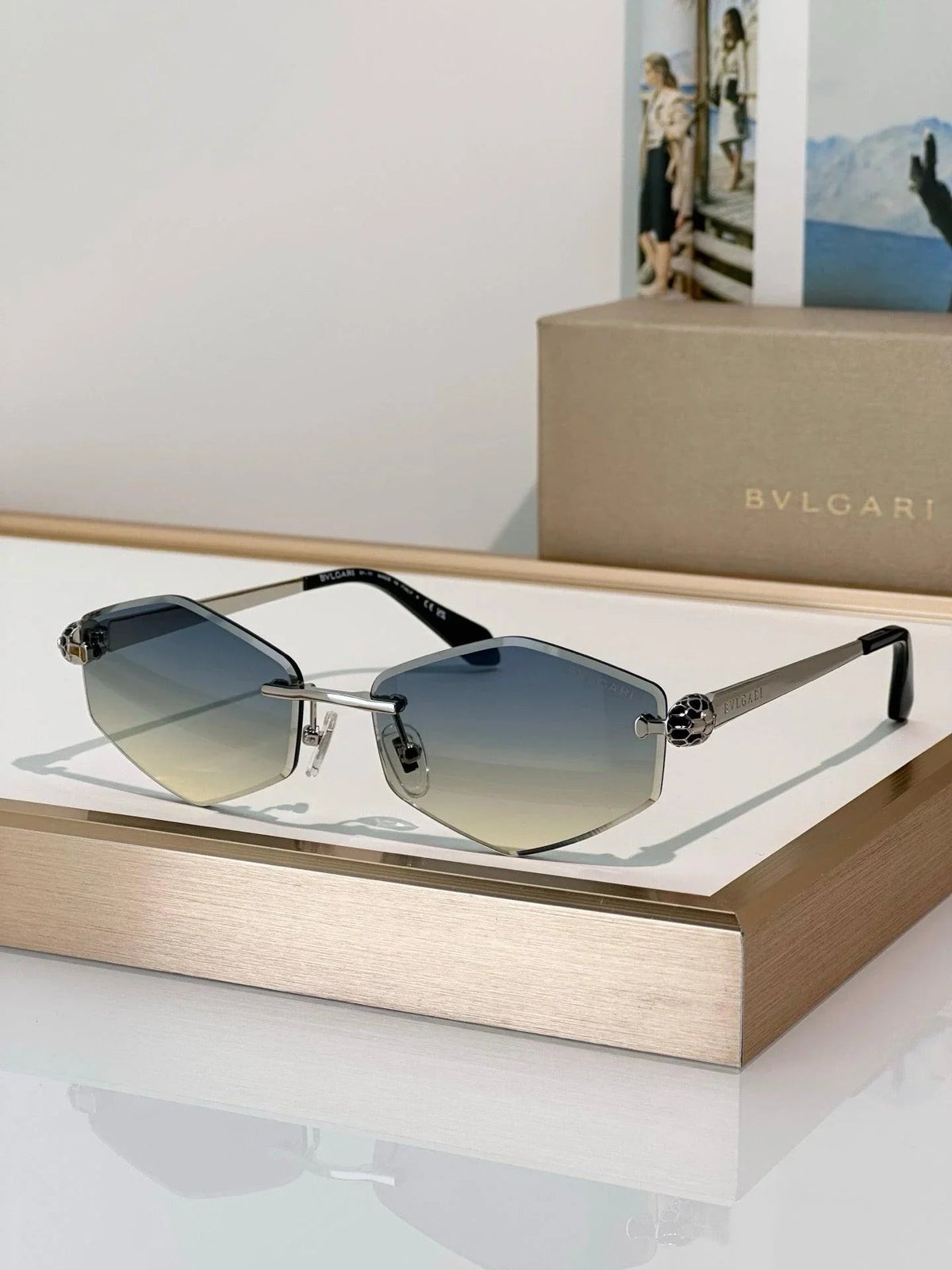 BVLGARI BV40010U Gold Butterfly Metal Sunglasses ✨