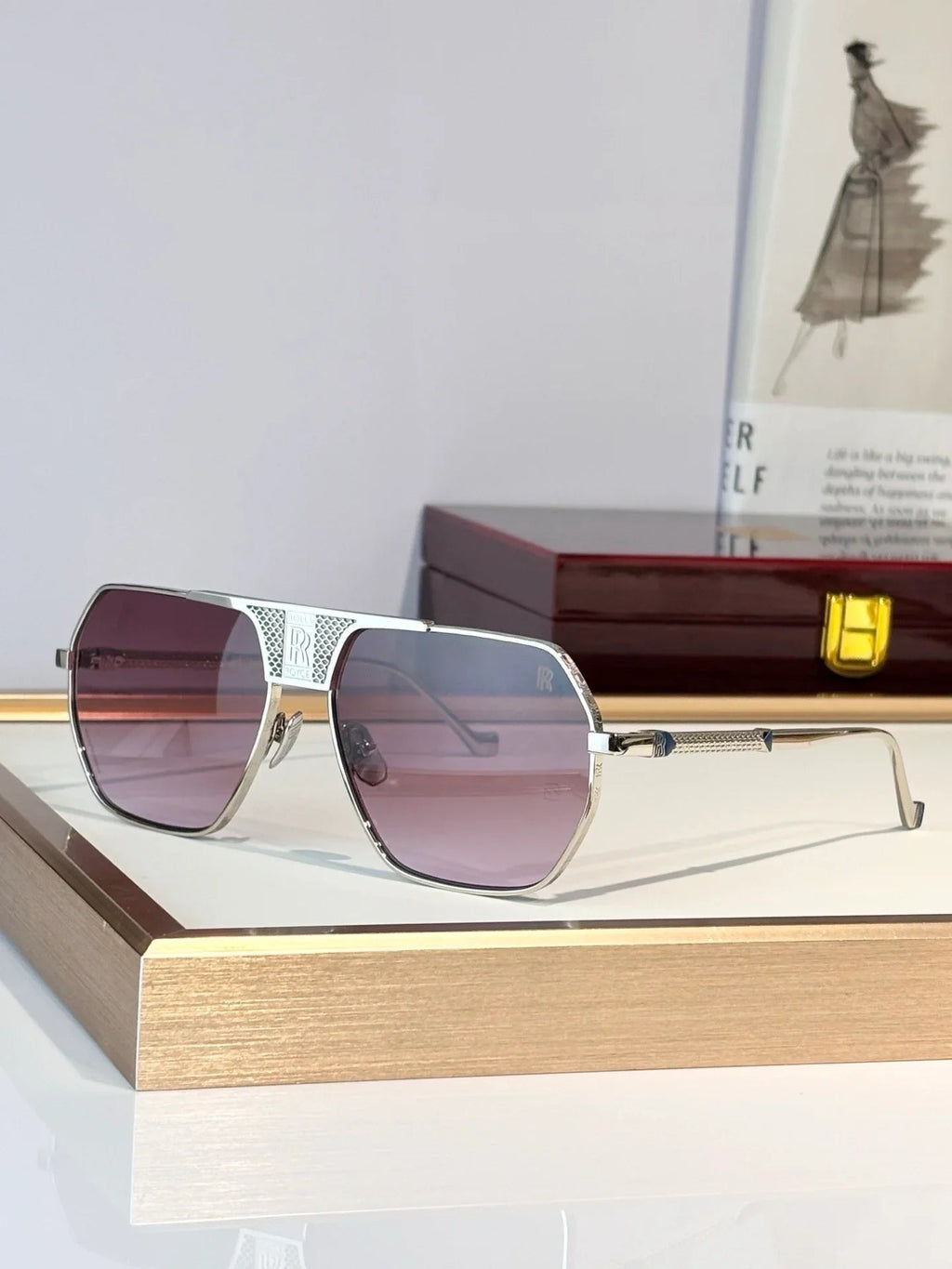 Rolls Royce SS1255 18K plated Zeiss lens Rose-Silver-Gold Eyewear  👑