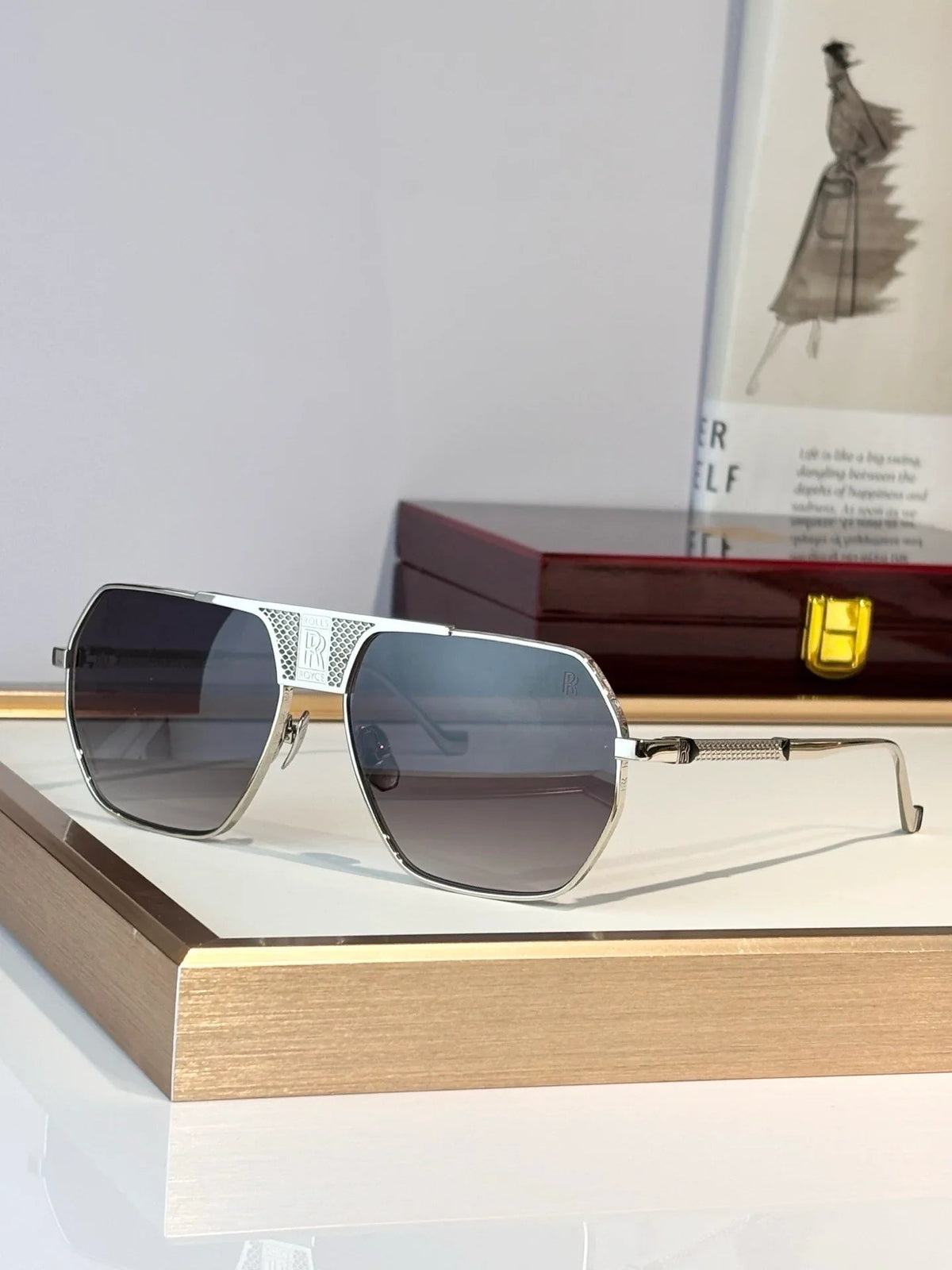 Rolls Royce SS1255 18K plated Zeiss lens Rose-Silver-Gold Eyewear  👑