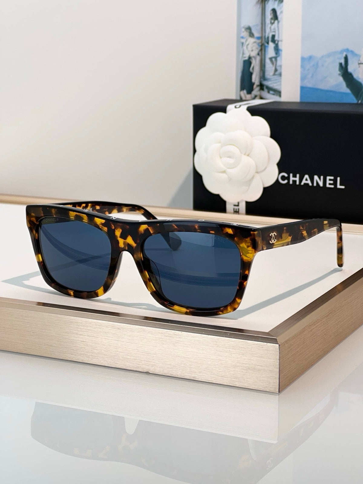 CHANEL5569 Acetate Square Sunglasses Chanel Eyewear  🖤