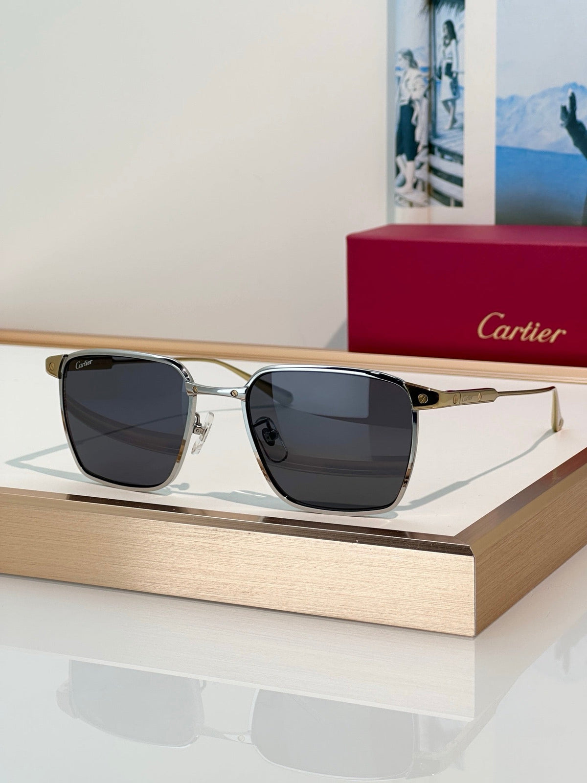 Cartier PREMIÈRE DE CARTIER CT0614O 002 Titanium Sunglasses 🐆