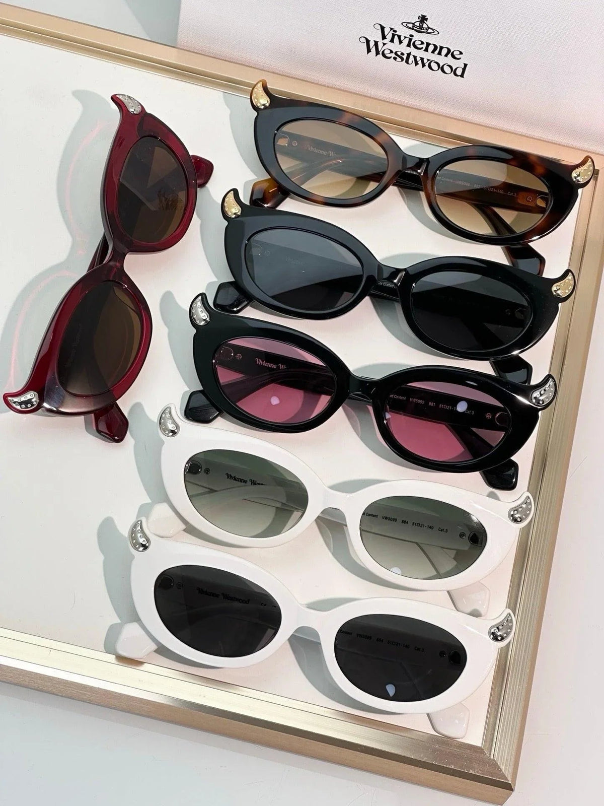 Vivienne Westwood SOO Sunglassess 5099  Little devil horn Saturn Logo cat's eye ✨