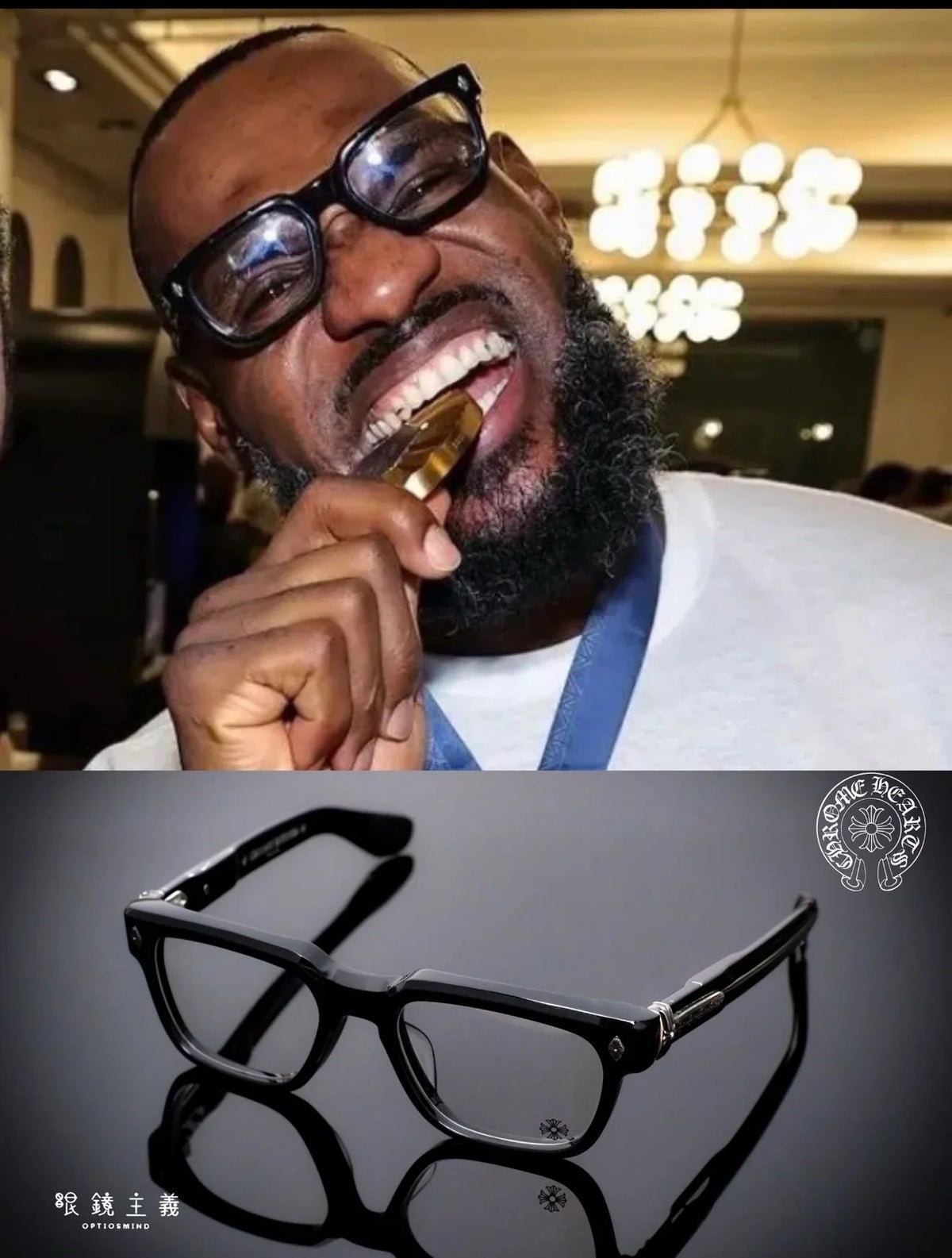 Chrome Hearts PEN 15 BK/GP Glasses Frame ⚜️