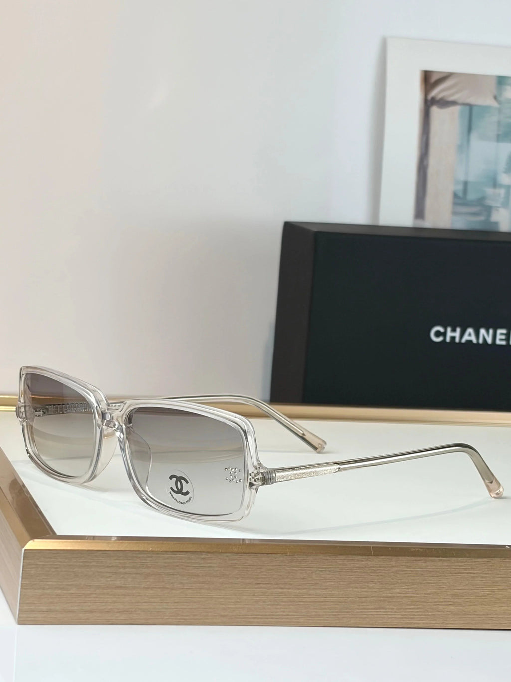 CHANEL 5043 Coco Mark Sunglasses Brown 55mm Square Chanel Eyewear  🖤